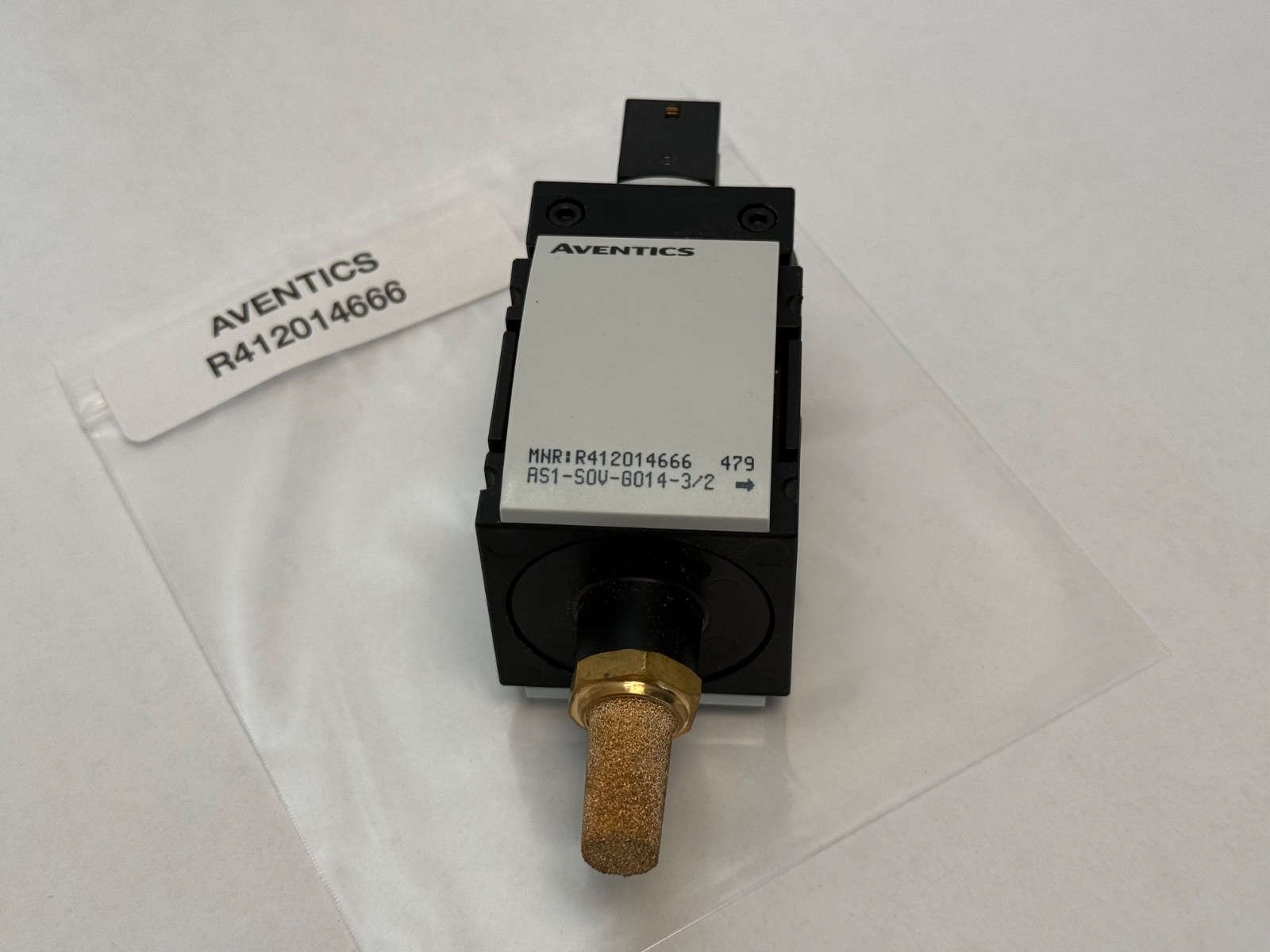 Aventics R412014666 Flow Control Valve AS1-SOV-G014-3/2
