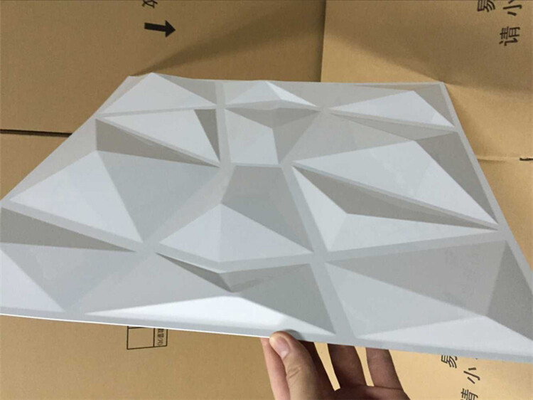 3D 12Pcs Wall Panels PVC Geometric Brick Art Design DIY 11.8″x11.8″ Wallpaper