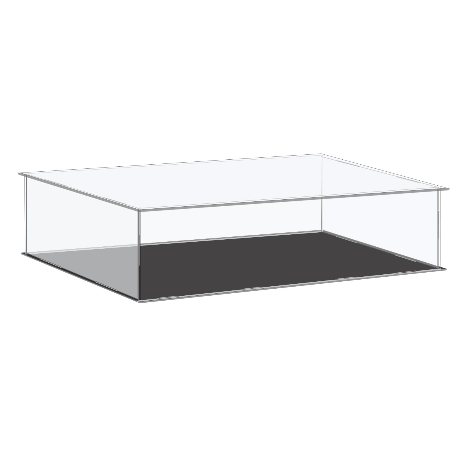 Acrylic Display Case Plastic Box Cube Storage Box Clear 41x26x10.5cm