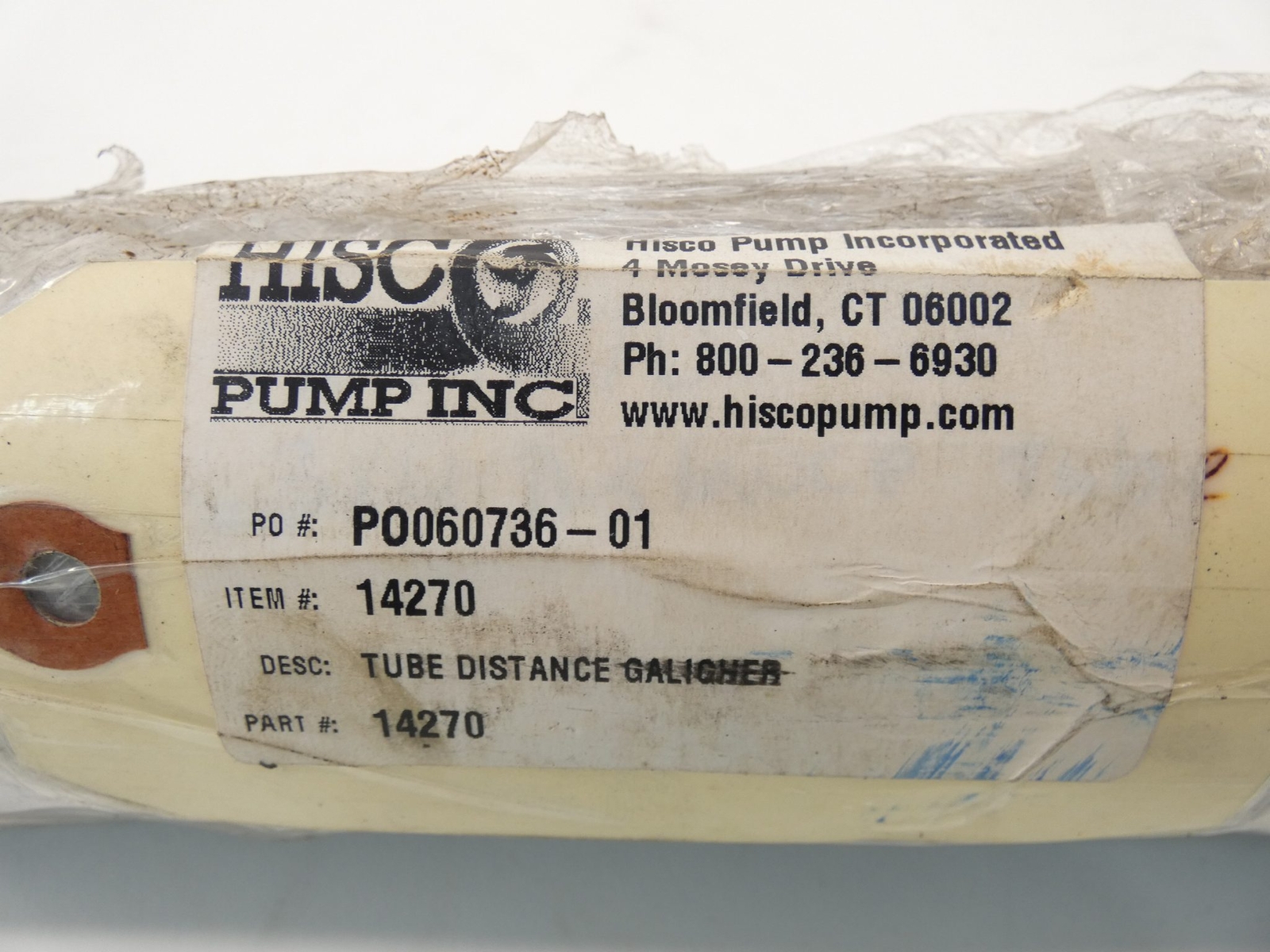 Hisco Pump Distance Sleeve Tube 2-9/16″ ID 3-1/16″ OD – NEW Surplus!