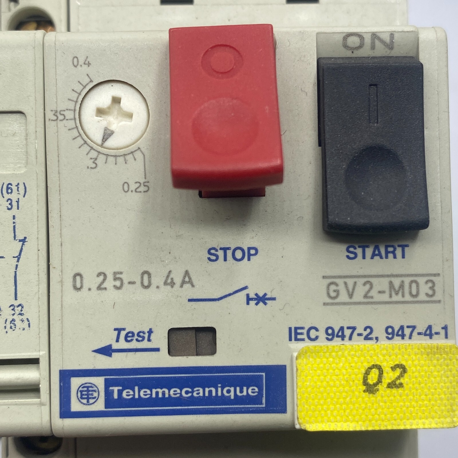 Telemecanique GV2-M03 Motor Starter 0.25-04A Circuit Breaker – Lot of 2 ✅
