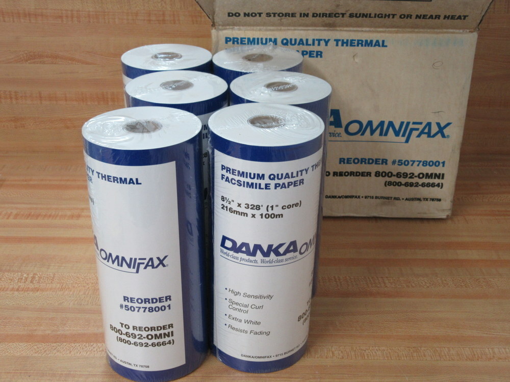 Danka 50778001 Thermal Paper (Pack of 6)