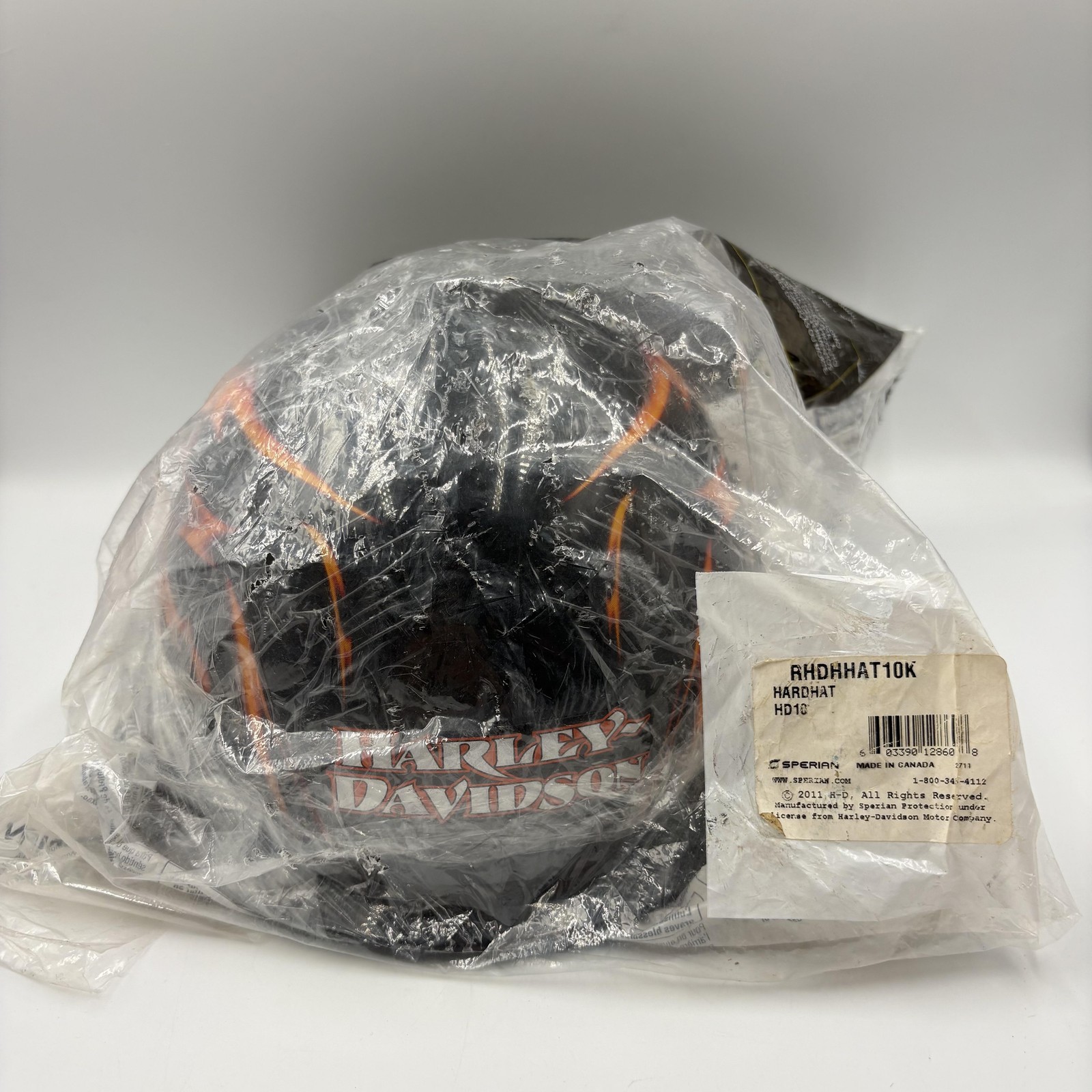 Harley-Davidson RHDHHAT10K Black Flame Hard Hat Safety Cap Type 1 Class E HD10