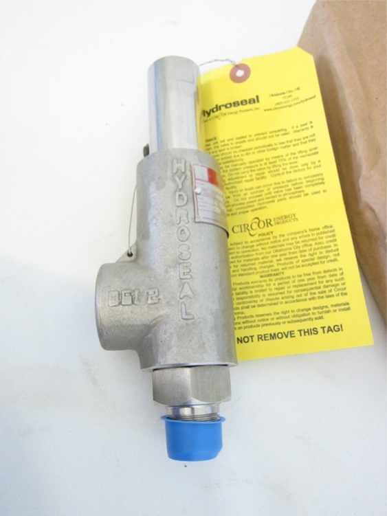 New Hydroseal Valve 3FRV30F/D0 490 PSI 614 CFM Inlet 3/4 ORIF Dia 1/2 