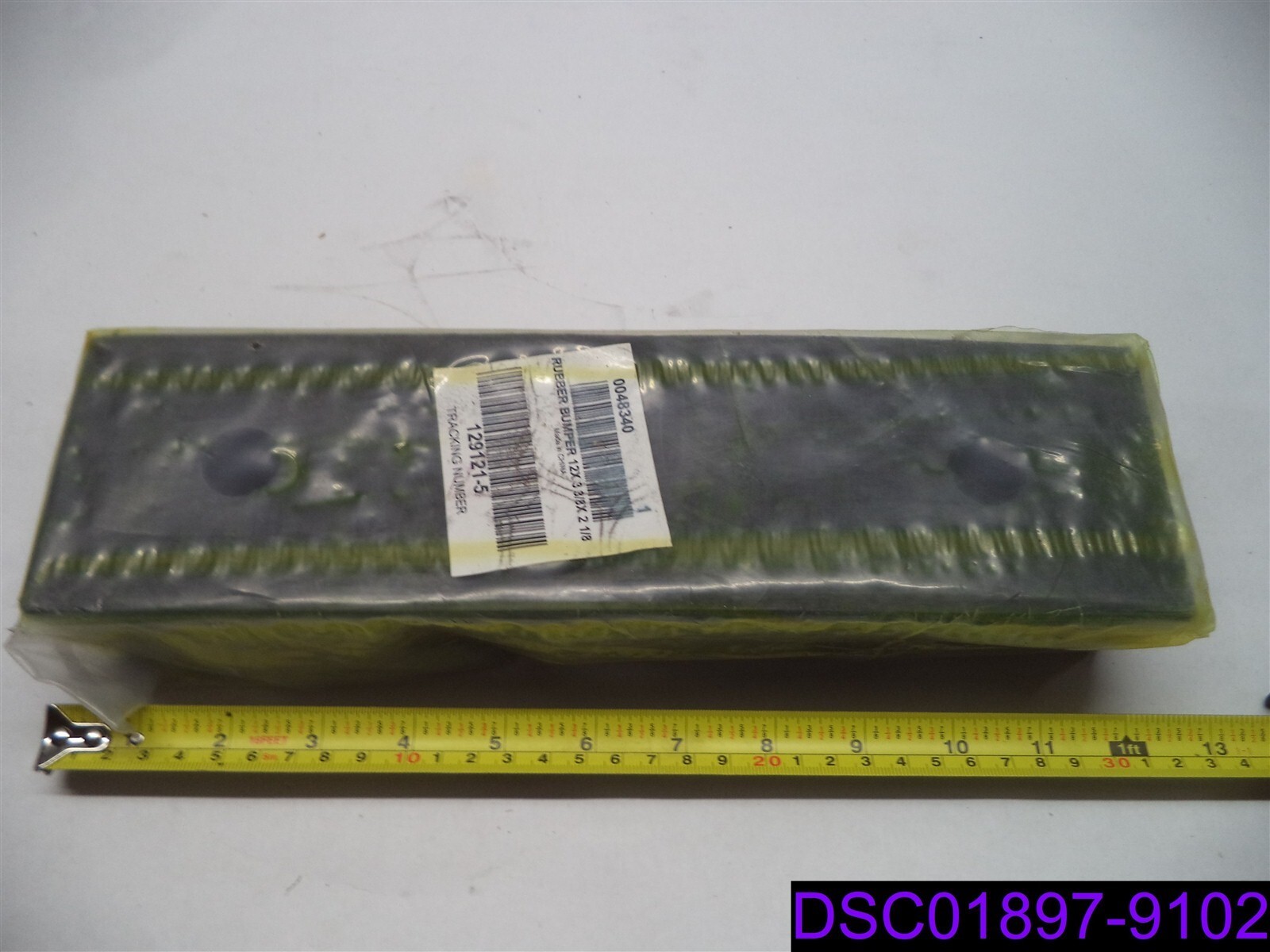 Qty = 4: Imperial 48340 Rubber Bumper 12″ x 3-3/8″ x 2-1/8″