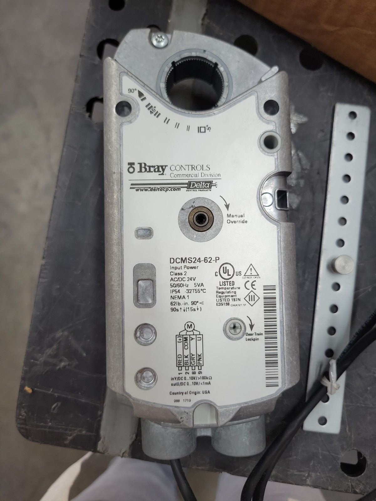 BRAY CONTROLS DCMS24-62-P ELECTRIC ACTUATOR 24V 5VA CLASS 2 N1 ~ USED