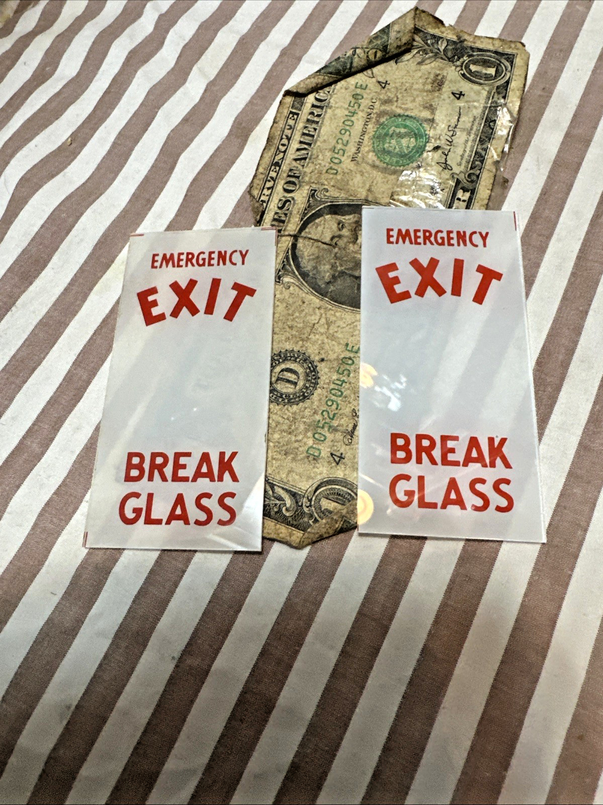 Lot of 2 Best P316A Emergency Break Glass Replacement Vintage 5/8″ W x 3 7/16″ H