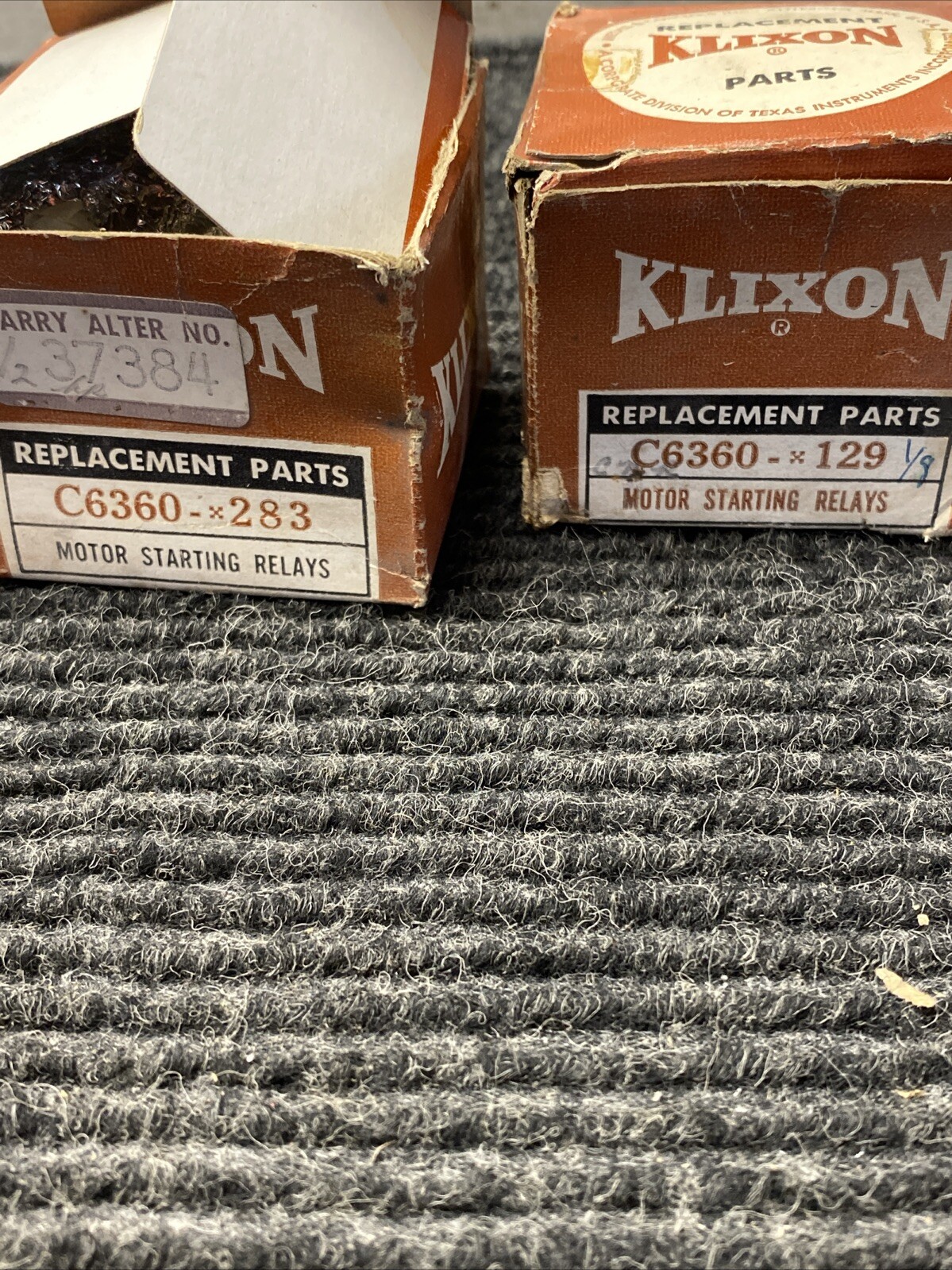 NOS LOT OF 6 Total Klixon C6360 Motor Starting Relays Kit 283(2), 129(2) 272(2)
