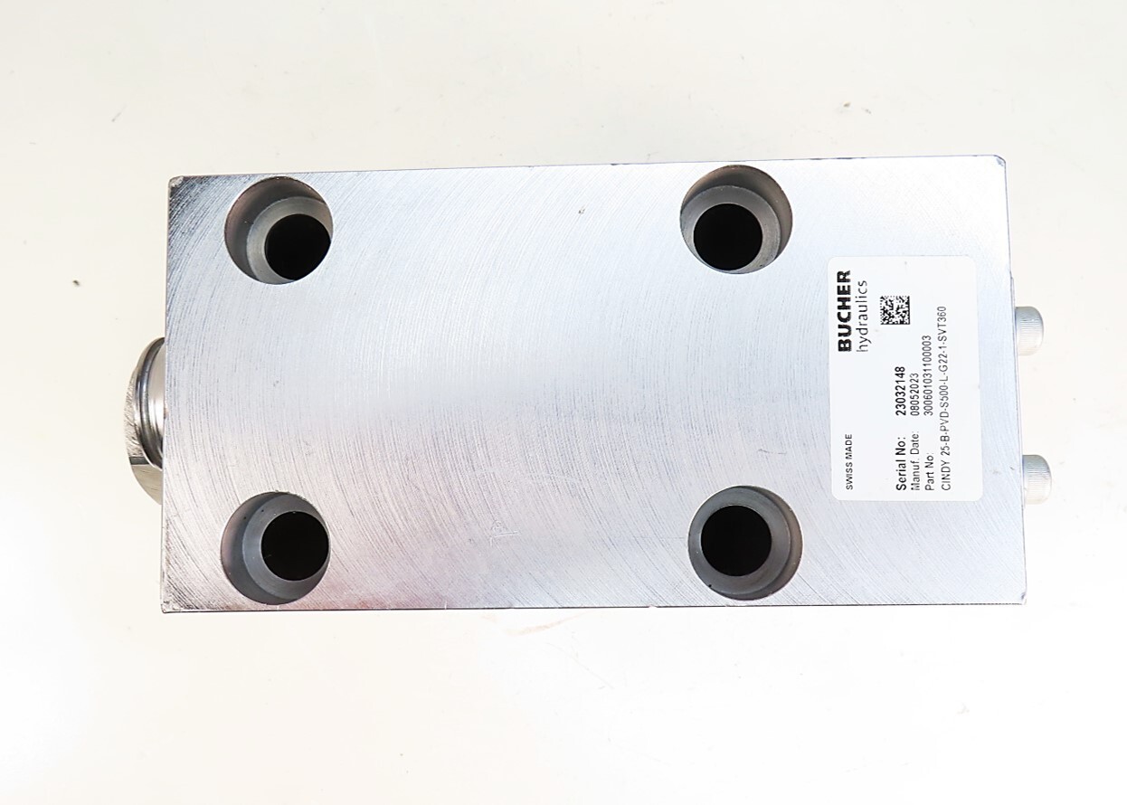 Bucher CINDY 25-B-PVD-S500-L-G22-1-SVT360 300601031100003 Hydraulic Valve NEW