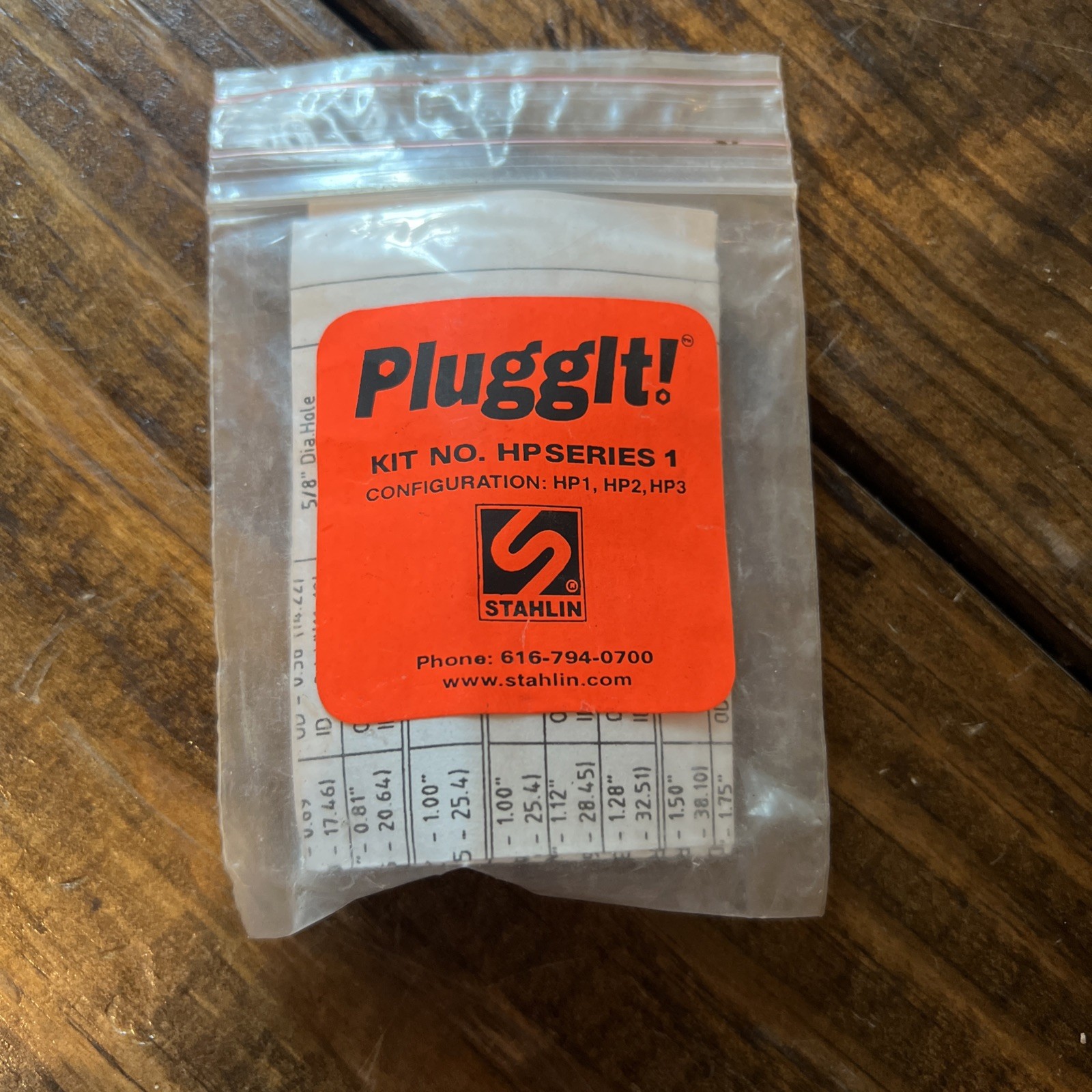 STAHLIN PLUGGIT HP SERIES 1 CONFIGURATION HP 1, HP 2, HP 3 KIT
