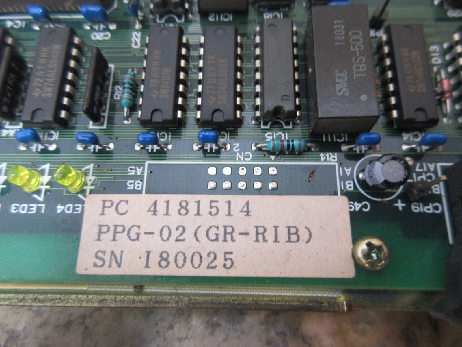 SODICK CIRCUIT BOARD PC 4181514 PPG-02 GR-RIB PPG-02B PC 4181049
