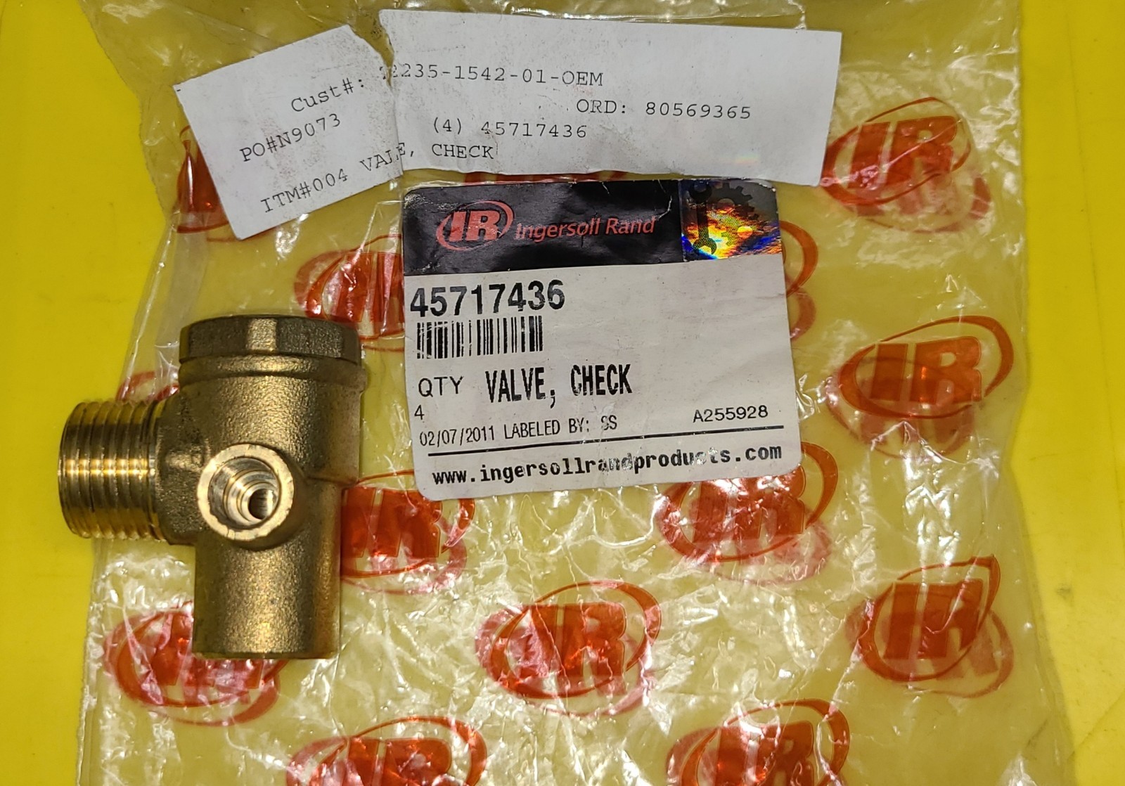 Ingersoll-Rand 45717436 Check Valve (Facciotti OT58 Bar 16)