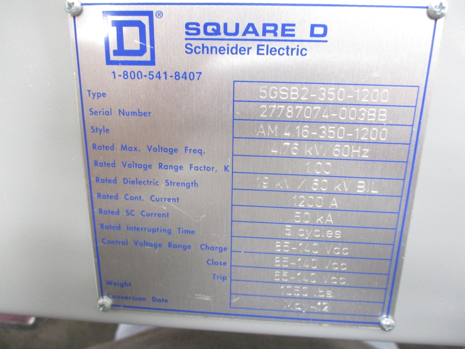 SQUARE D MAGNUM 5GSB2-350-1200 NSNP