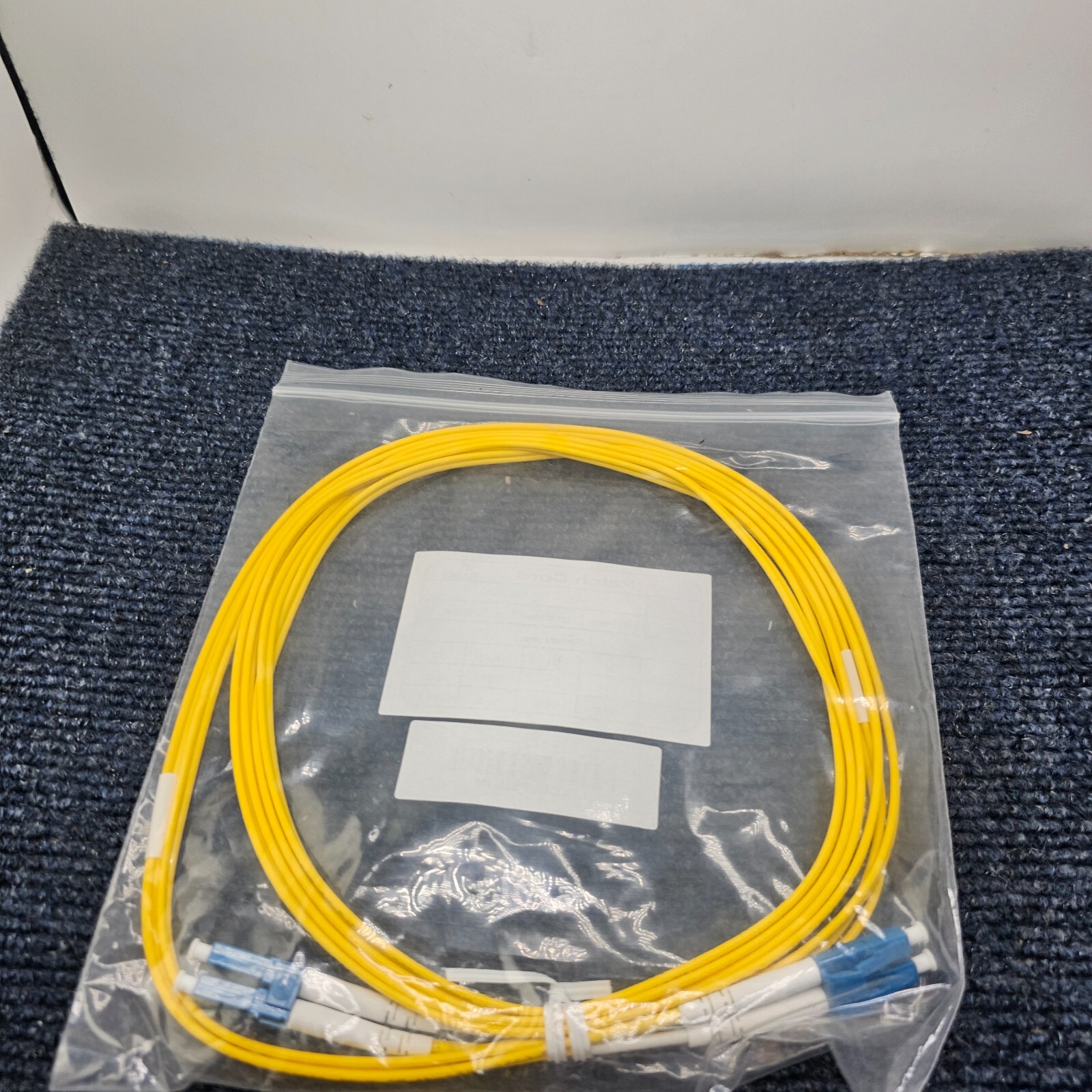 ( QTY 3 ) LCLCDUPSM-3M: Duplex Single-Mode Fiber Optic Patch Yellow