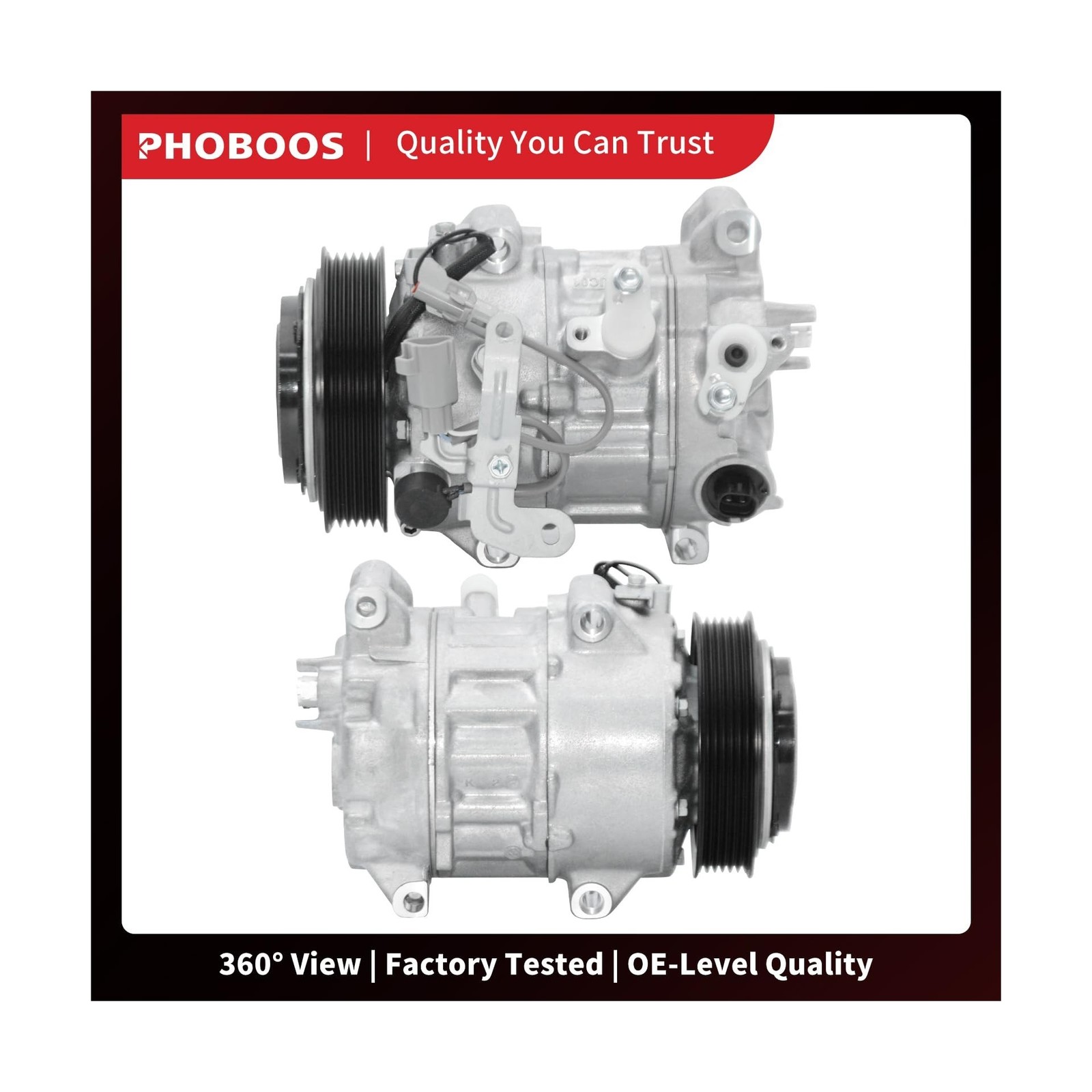 PHOBOOS A/C Compressor with Clutch Compatible with Toyota RAV4 2013-2018 L4 2…