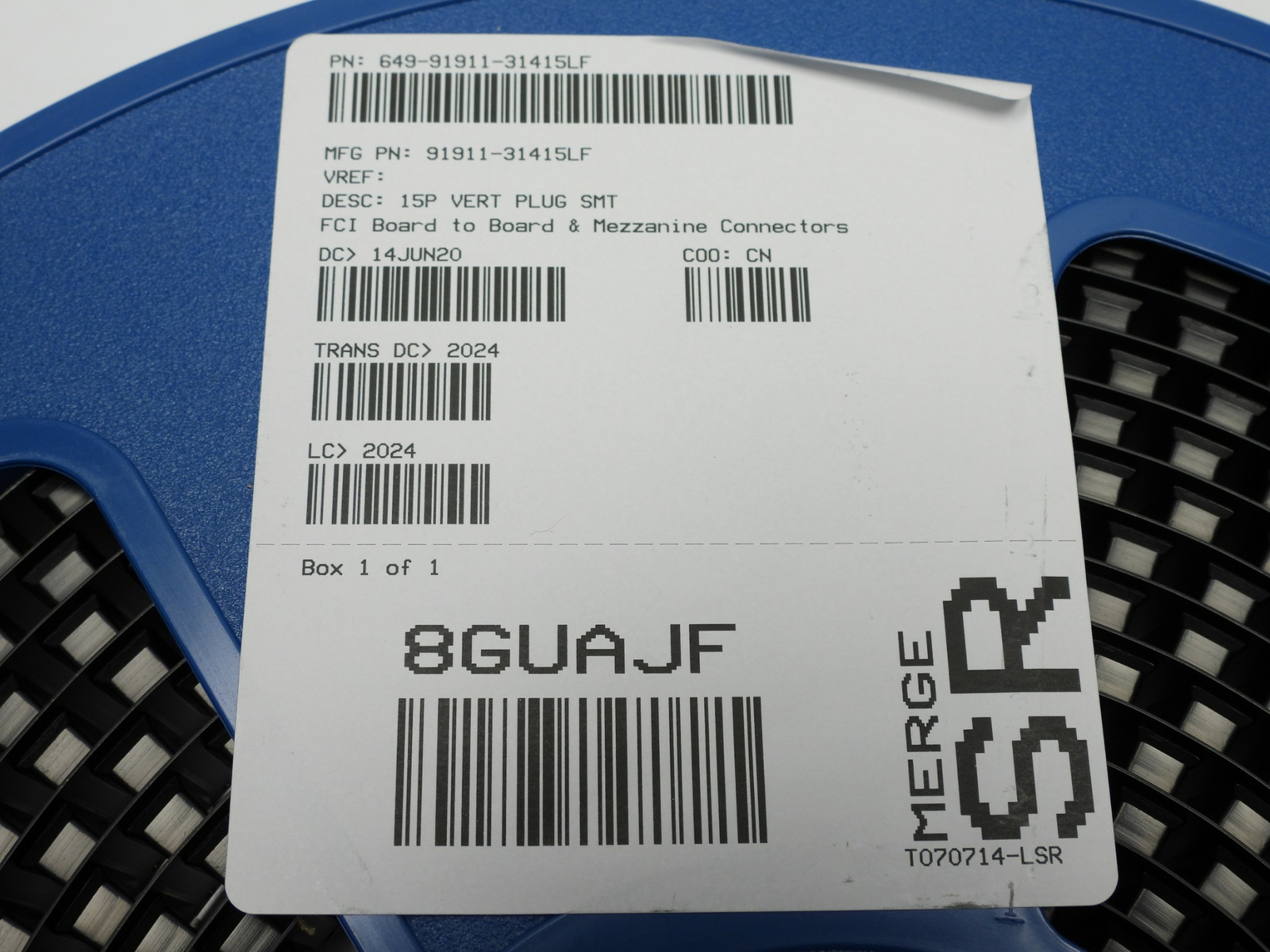Qty=500 Amphenol 91911-31415LF Mezanine Connector Header 1mm 2-Rows 15 Contacts