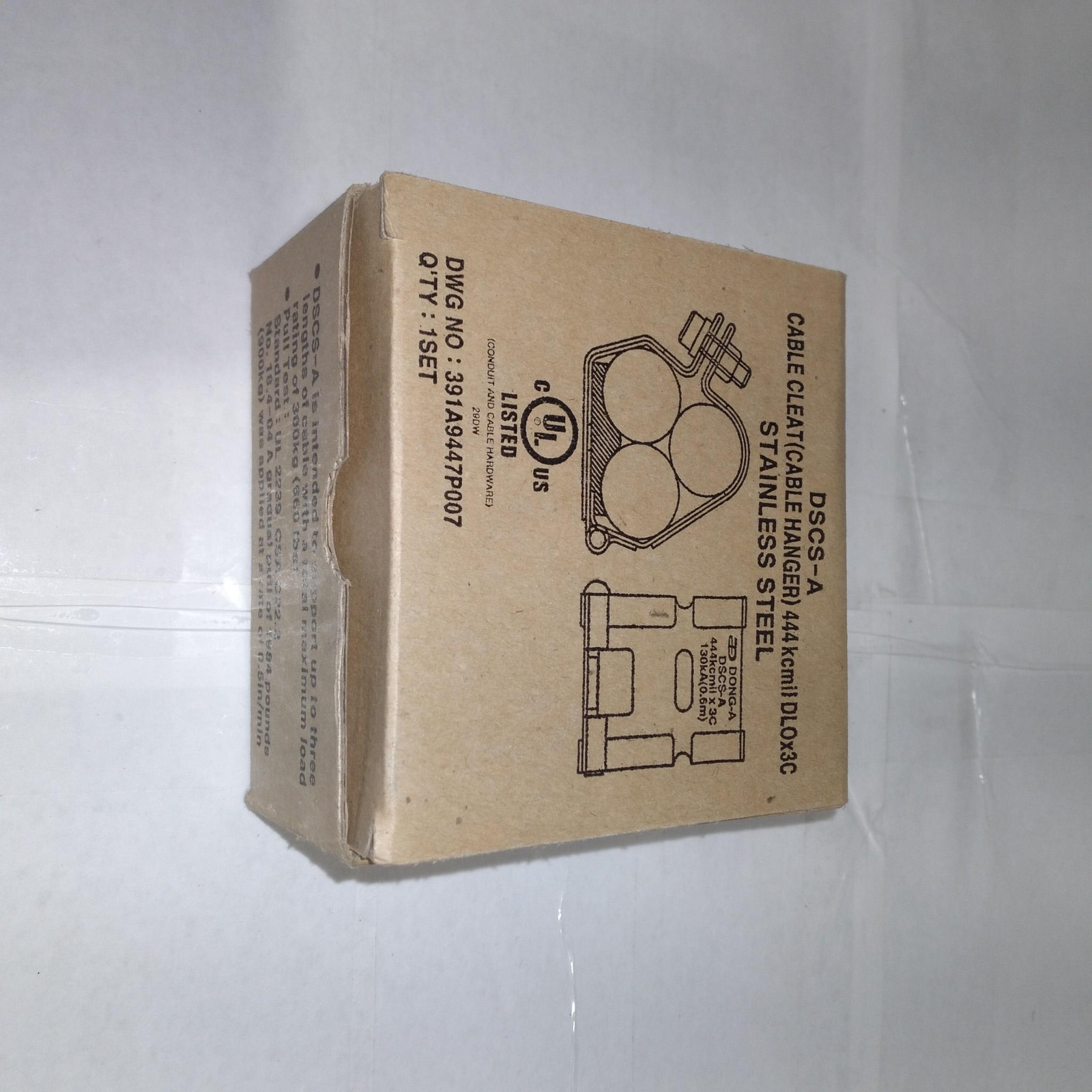 DONG-A BESTECH DSCS-A CABLE CLEAT 444KCMIL DL0X3C STAINLESS STEEL