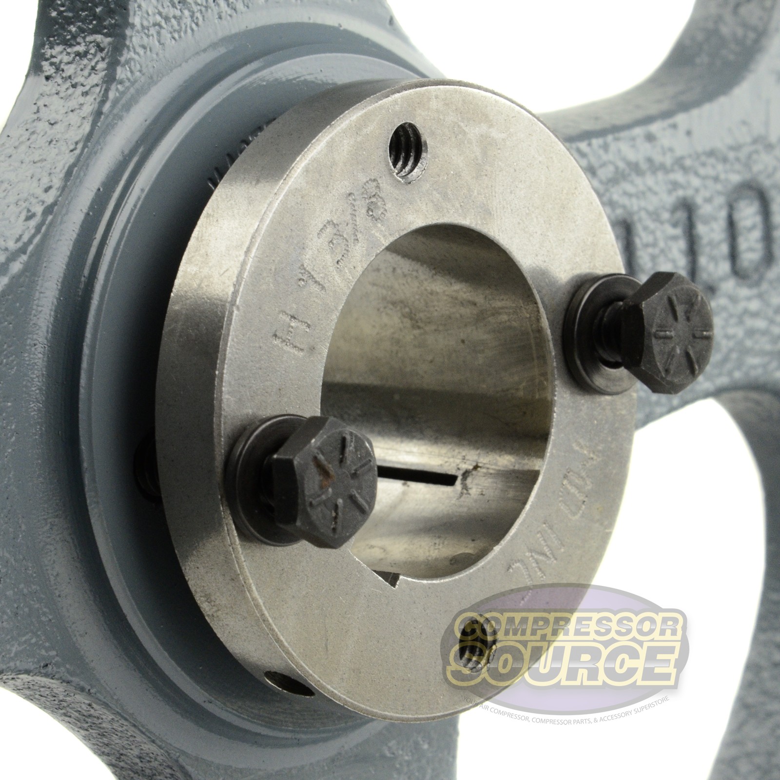 Cast Iron 10.75″ 2 Groove Pulley Dual Belt B Section 5L 1-3/8″ Sheave Bushing