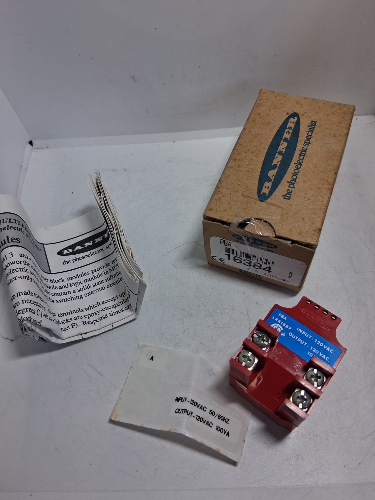 BANNER PBA LR41887 POWER BLOCK 120VAC 100VA 50/60HZ NIB
