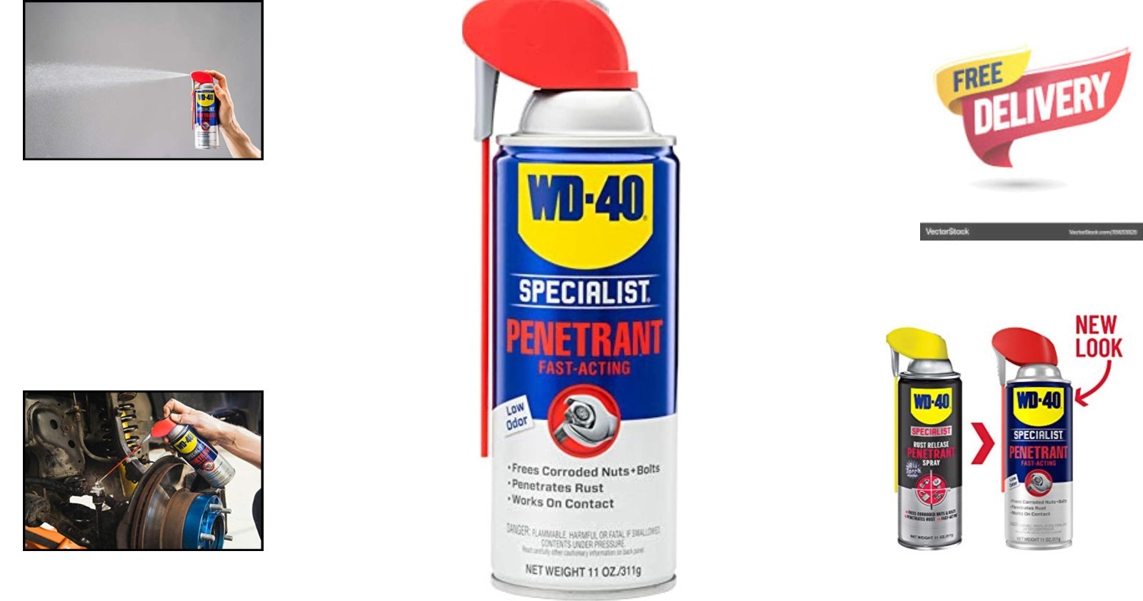 Fast-Acting 11 Oz. Industrial Penetrant Spray with Smart Straw for Rust Relief