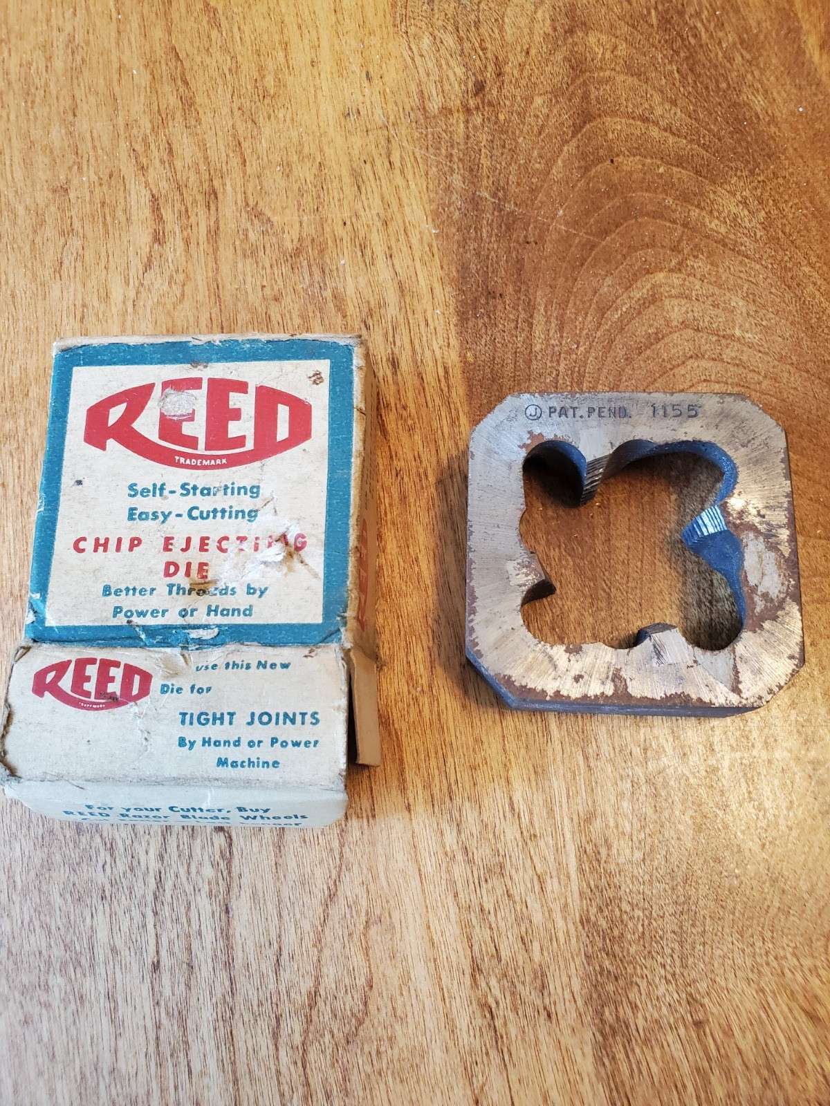REED 2.5″ Chip-ejecting Die Self-starting Easy Cutting Vintage In Box