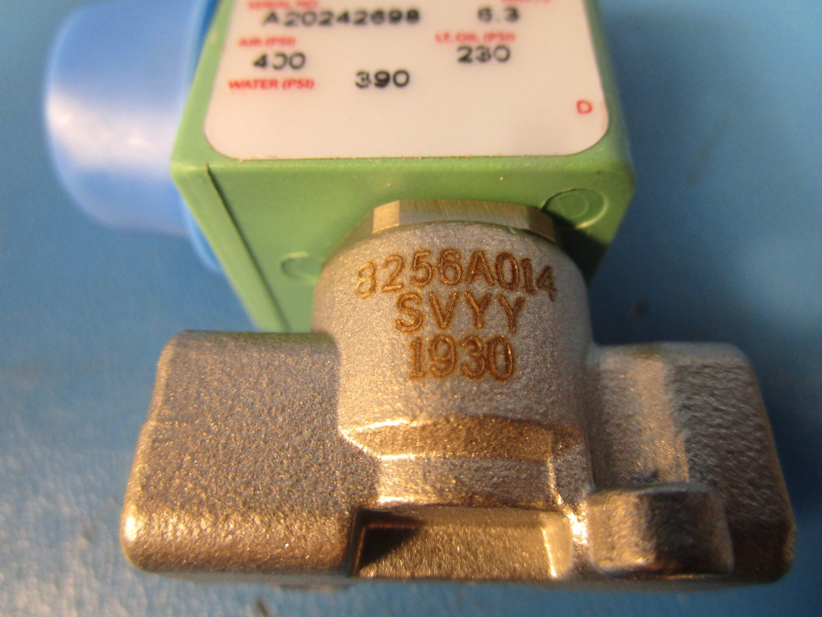 Asco SC8256A014V, SOLENOID VALVE, 1/8 X 1/16, 2 WAY, STAINLESS STEEL, 120 VOLT/6