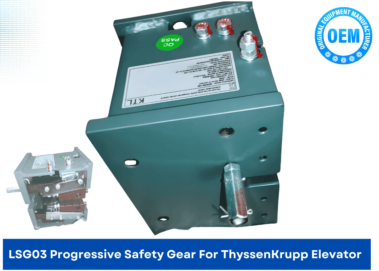 Brand New LSG03 Progressive Safety Gear For ThyssenKrupp Elevator (OEM Part)