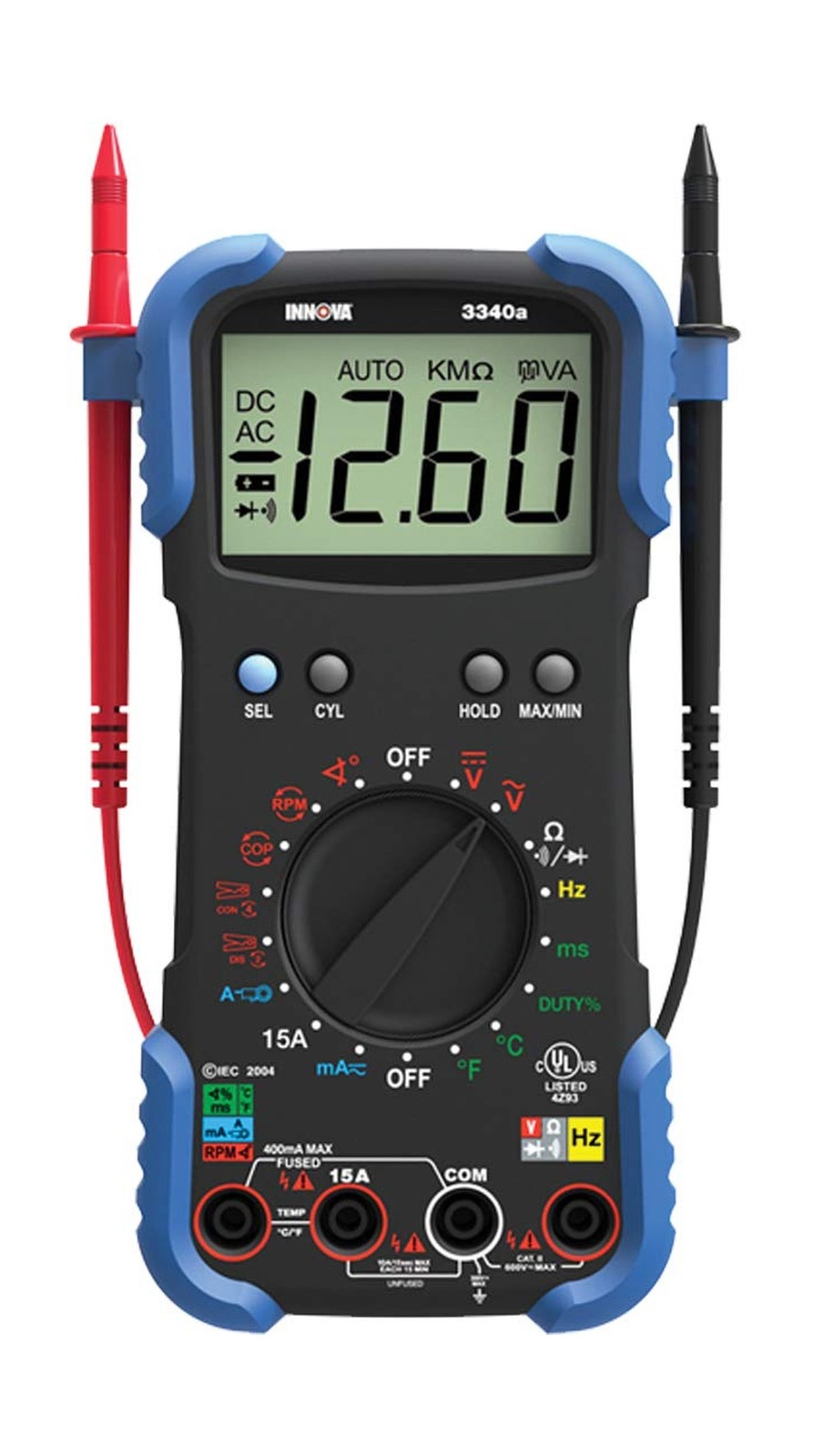Innova 3340 Professional Automotive Digital Multimeter, Black