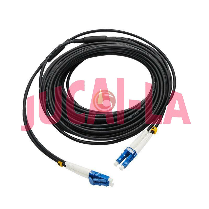 10M Black Armored Fiber Cable Duplex Fiber Optic Patch Cord LC-LC UPC SM 9/125
