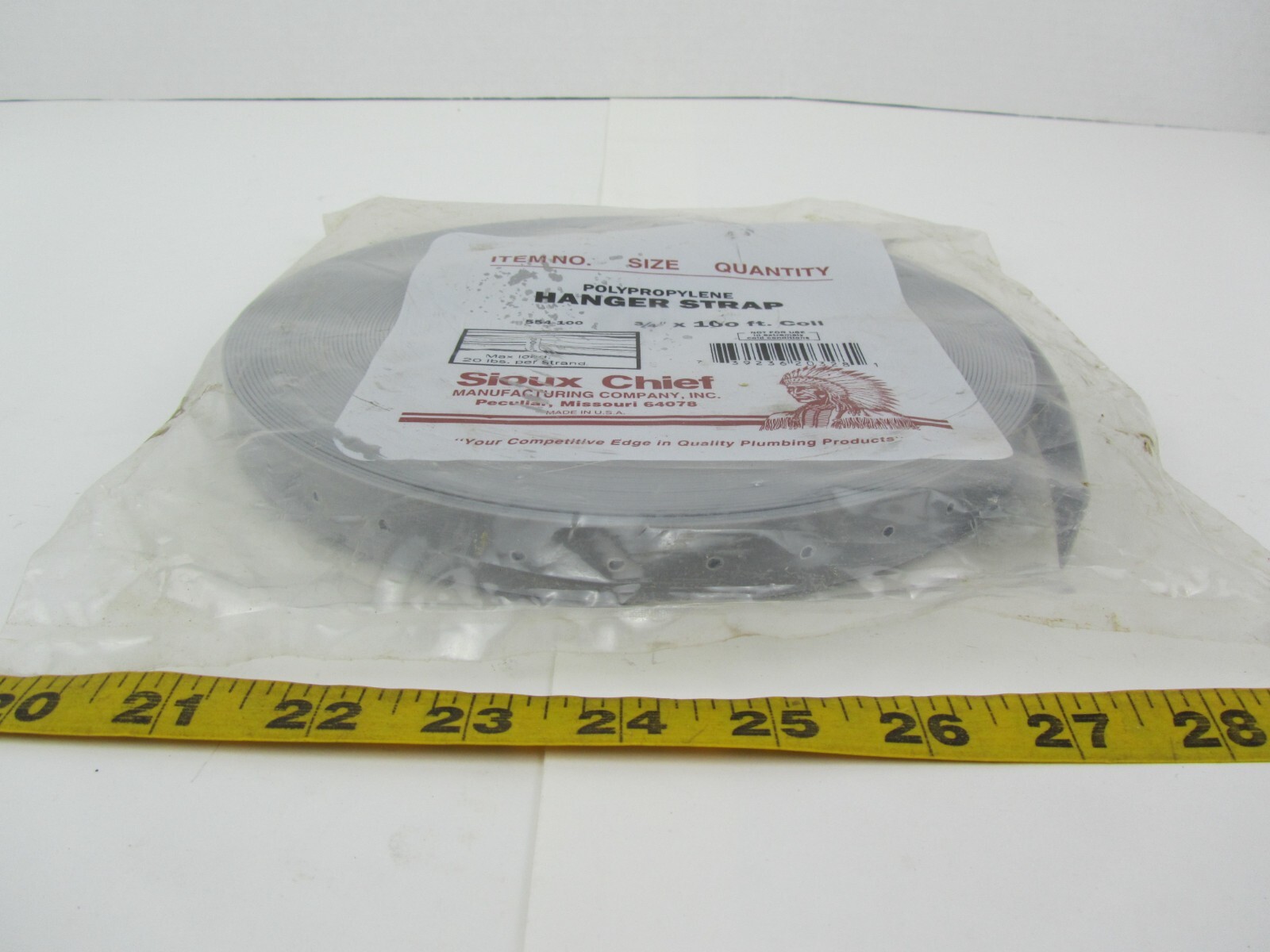 New NOS Sioux Chief Polypropylene Hanger Strap 3/4″ x 100 ft Coil 554-100