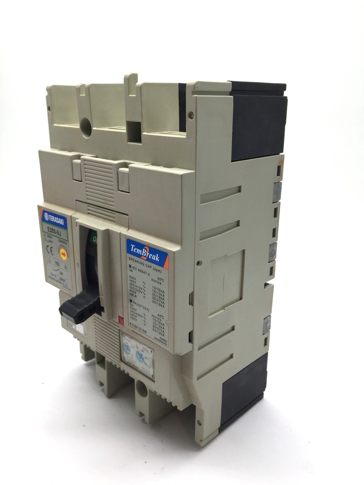 TERASAKI TemBreak 2 E250-NJ Circuit Breaker 160A 3P 19kA at 415V