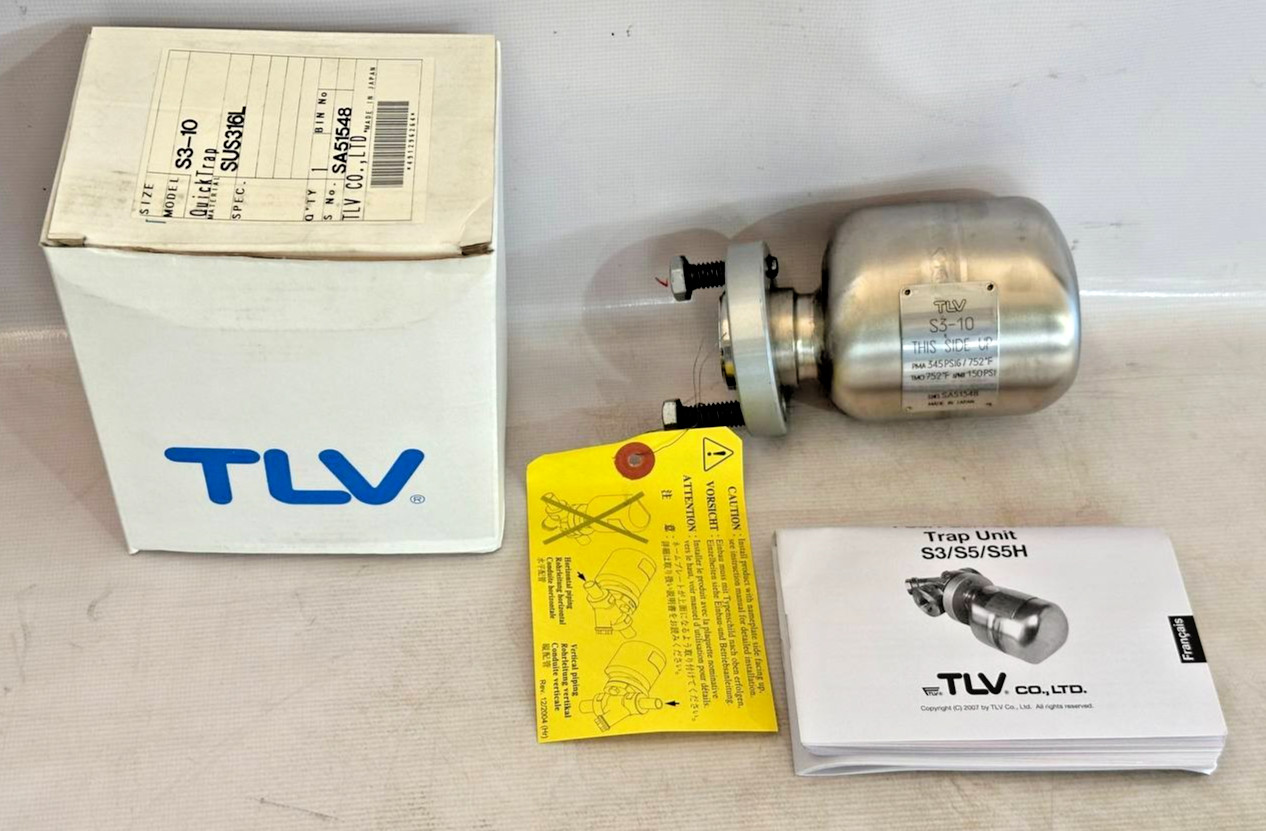 TLV Steam Trap S3-10 QuickTrap SUS316L Stainless Steel Made in Japan