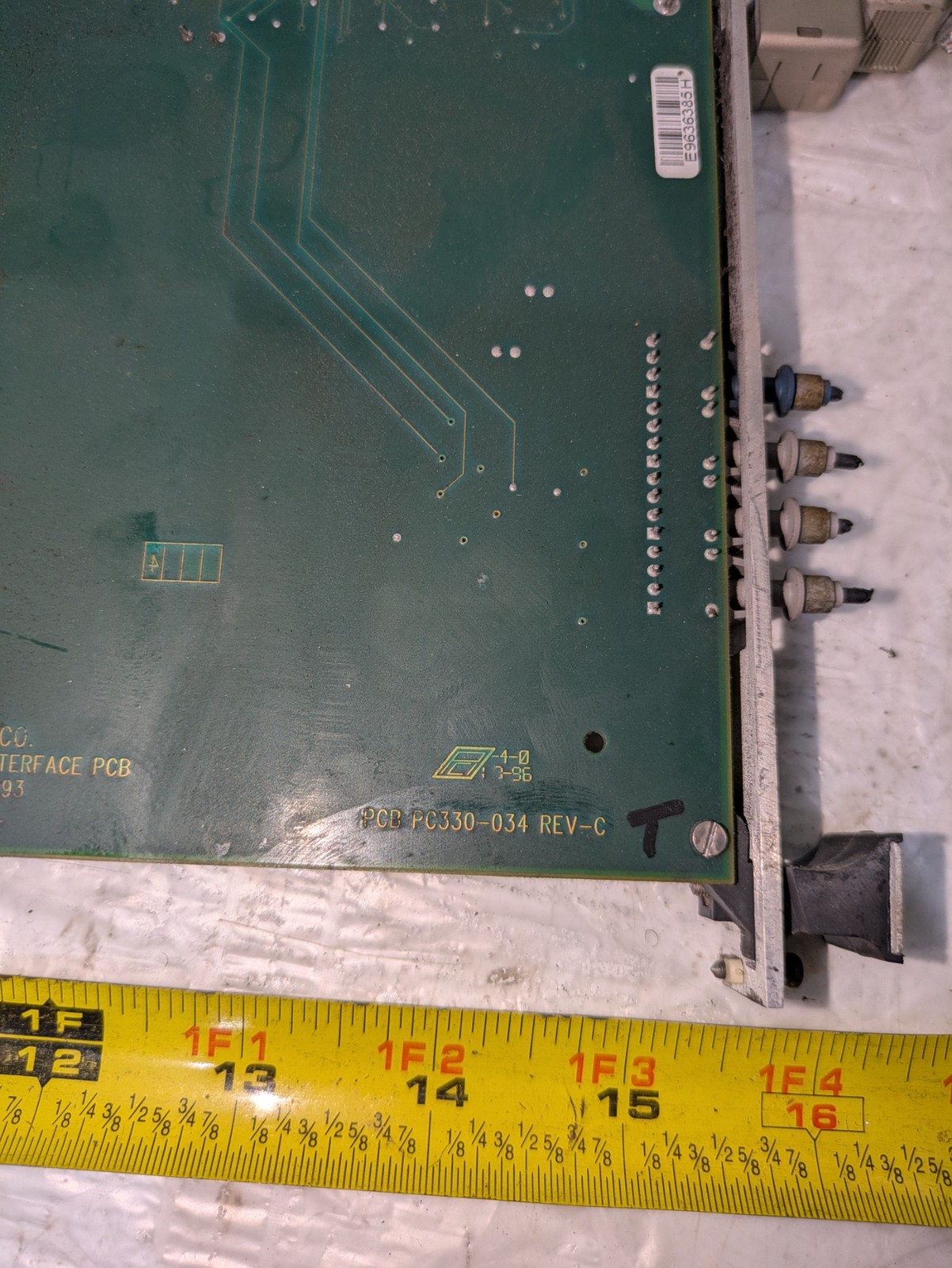 VAN DORN PCB PC330-034 REV C OPERATOR INTERFACE