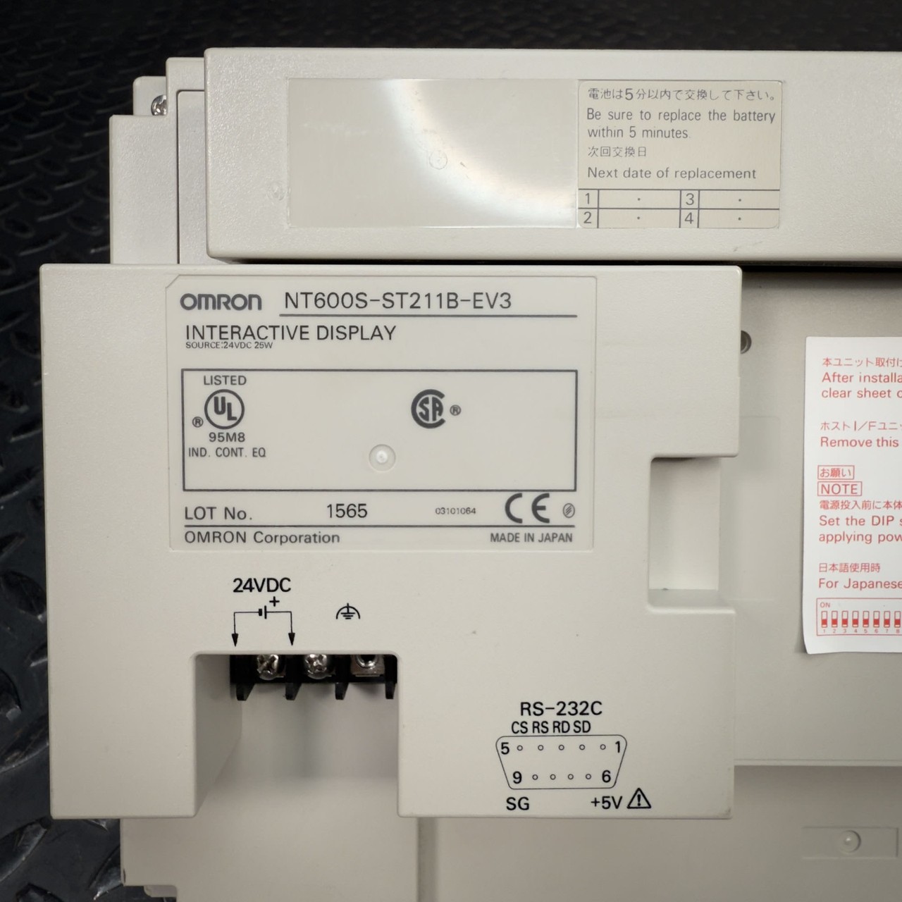 Omron NT600S-ST211B-EV3 Touch Panel Terminal for Parts