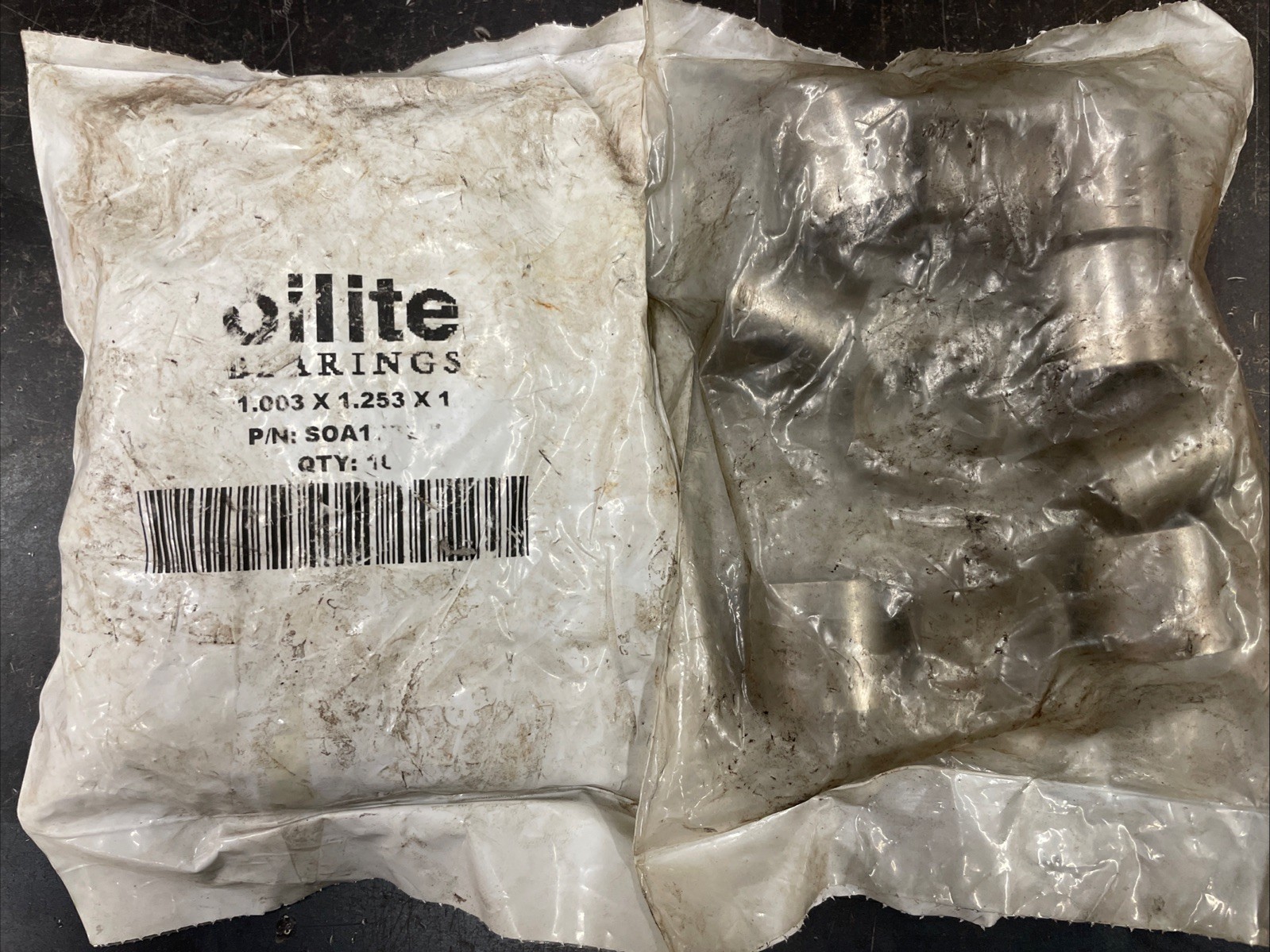 Oilite Sleeve Bearing Steel Bushing 1.003 X 1.253 X 1 in Pack of 10 SOA1232-B