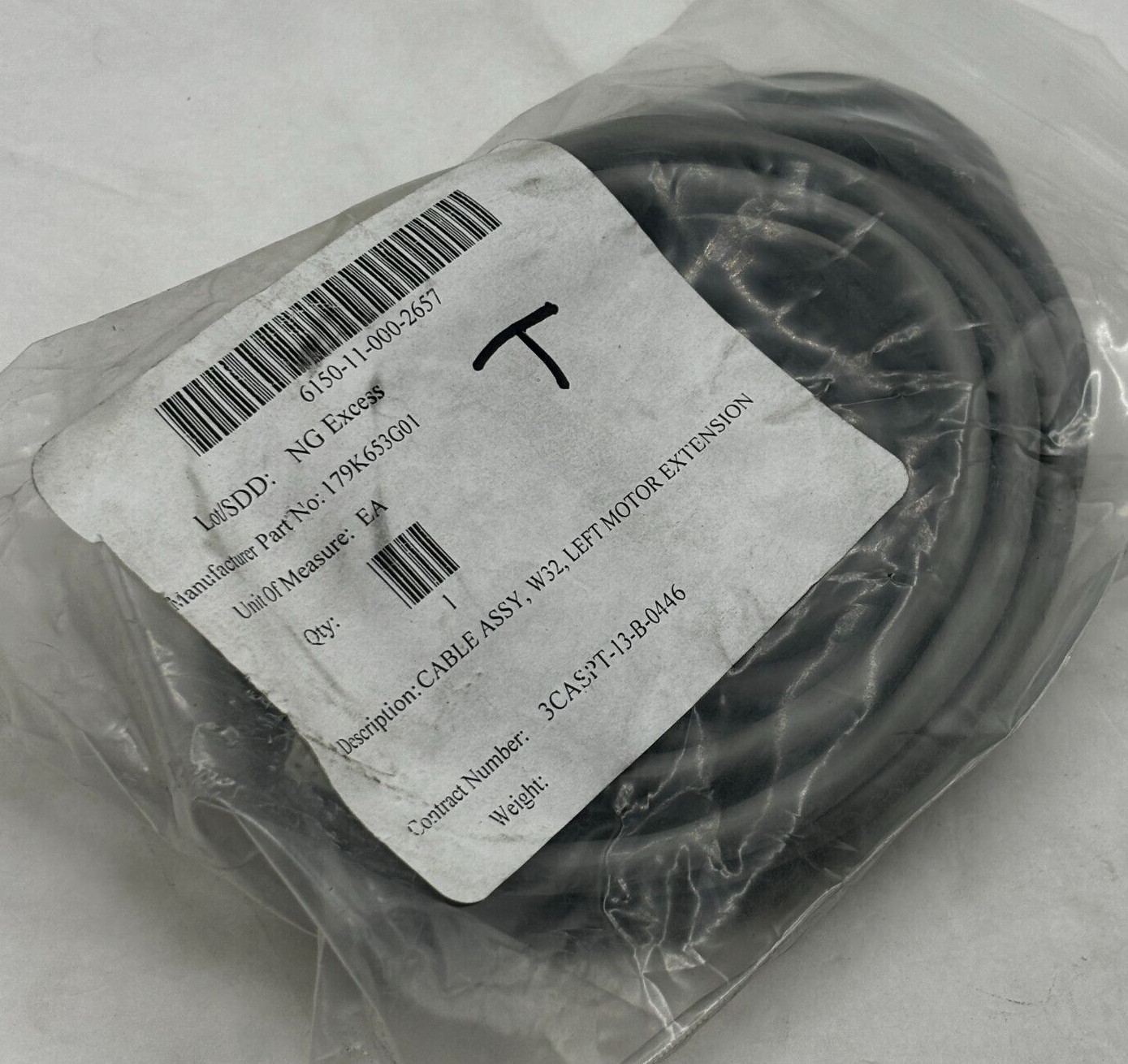 Turck 179K653G01 CABLE ASSY W23 LEFT MOTOR EXTENSION 🔔