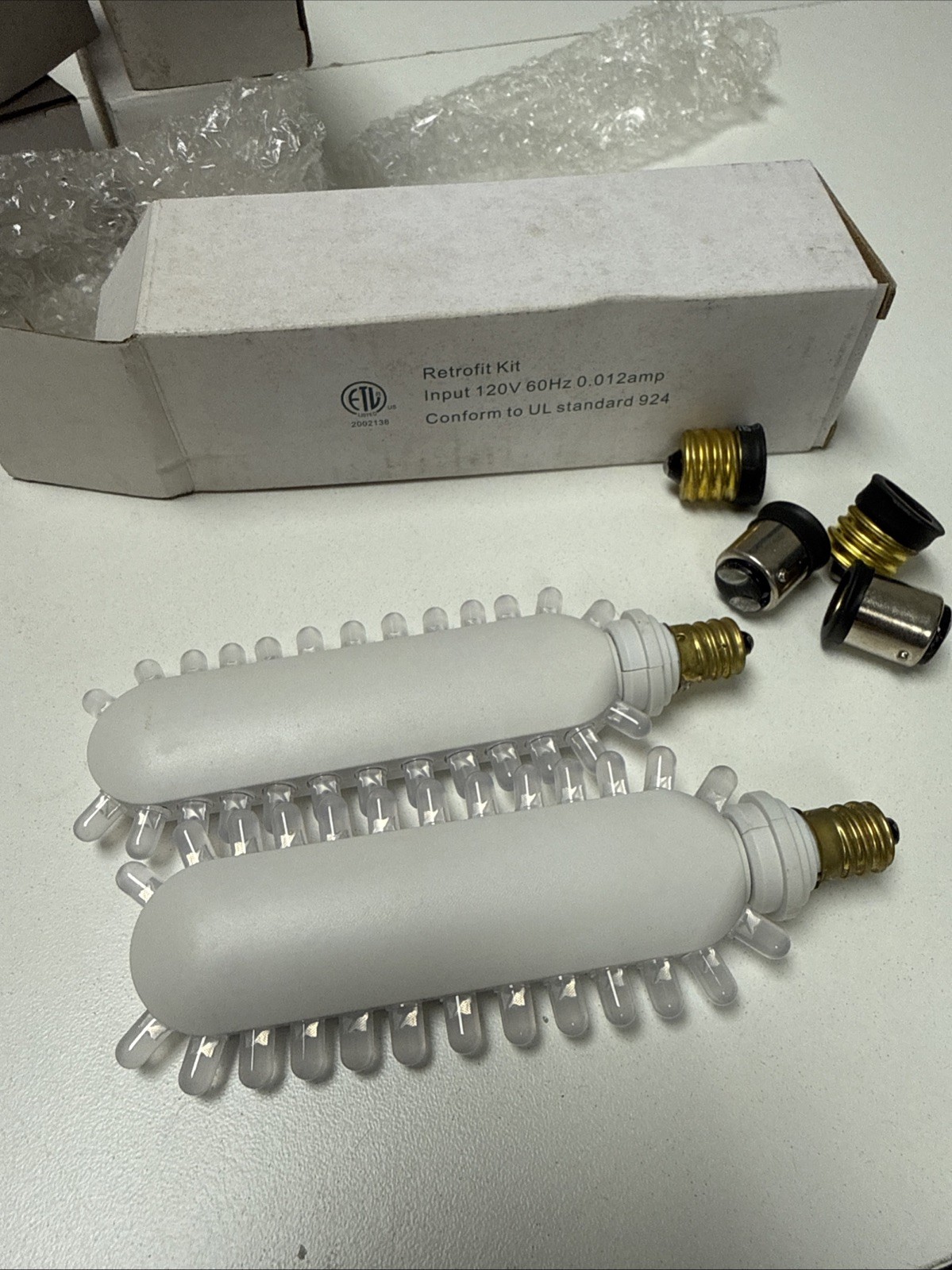 SET OF 2 STANDARD EXIT FIXTURE RETROFIT KIT LED EXIT LAMP 120 v 60hz .012 amp
