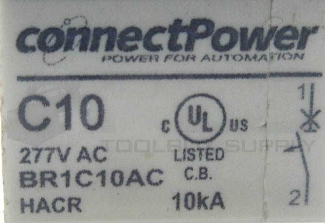 NEW CONNECTPOWER BR1C10AC UL489 MOLDED CASE C10 CIRCUIT BREAKER, 1POLE