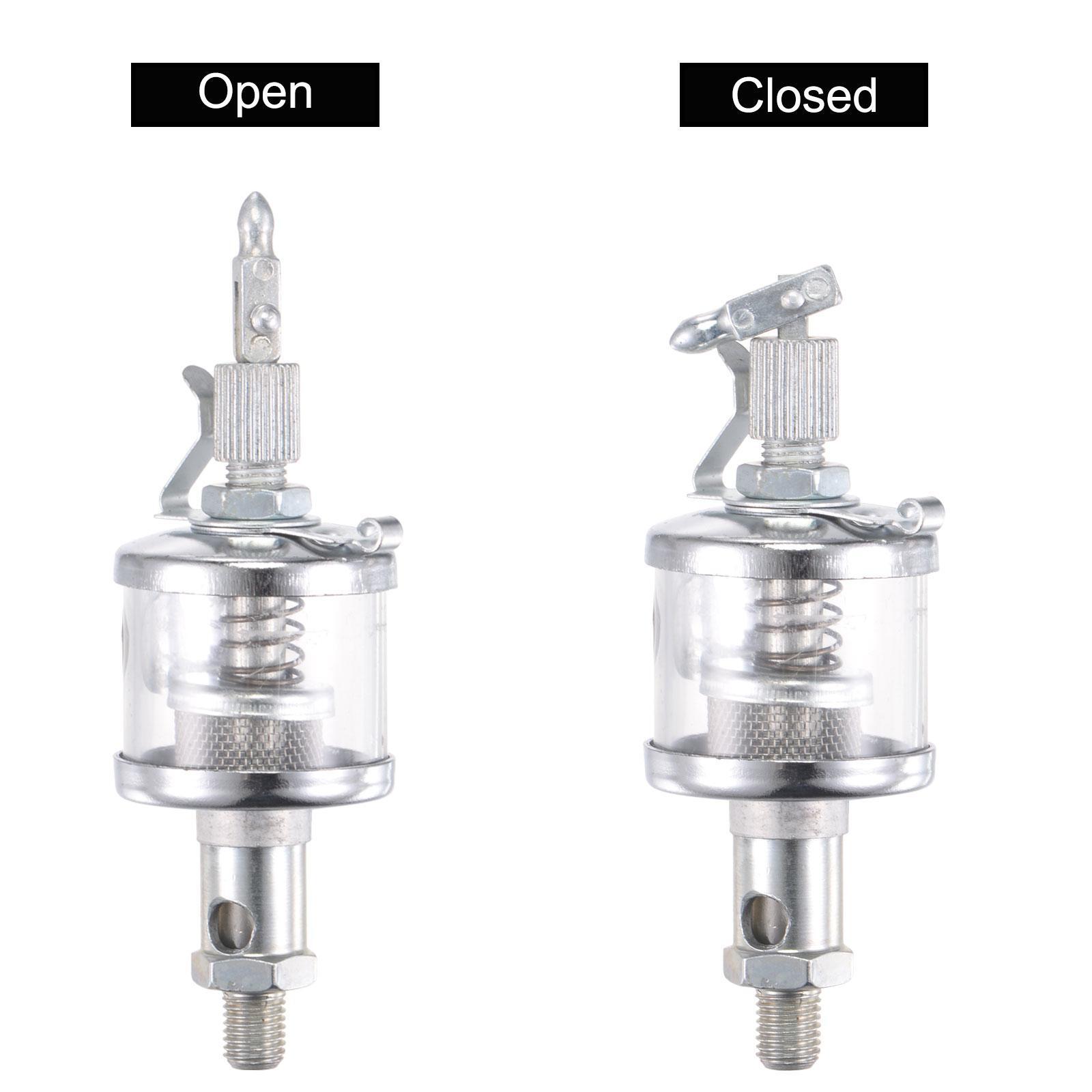 Needle Valve Type Oil Cup M8x1 Thread 16ml Sight Gravity Drip Feed Oiler