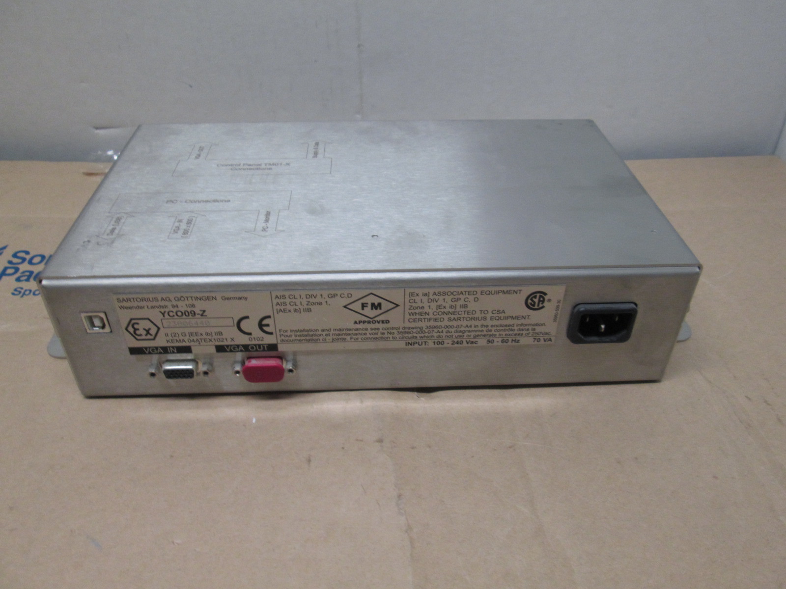 Sartorius TopMix Auto paint mixing YCO09-Z Ex-Link converter power supply unit
