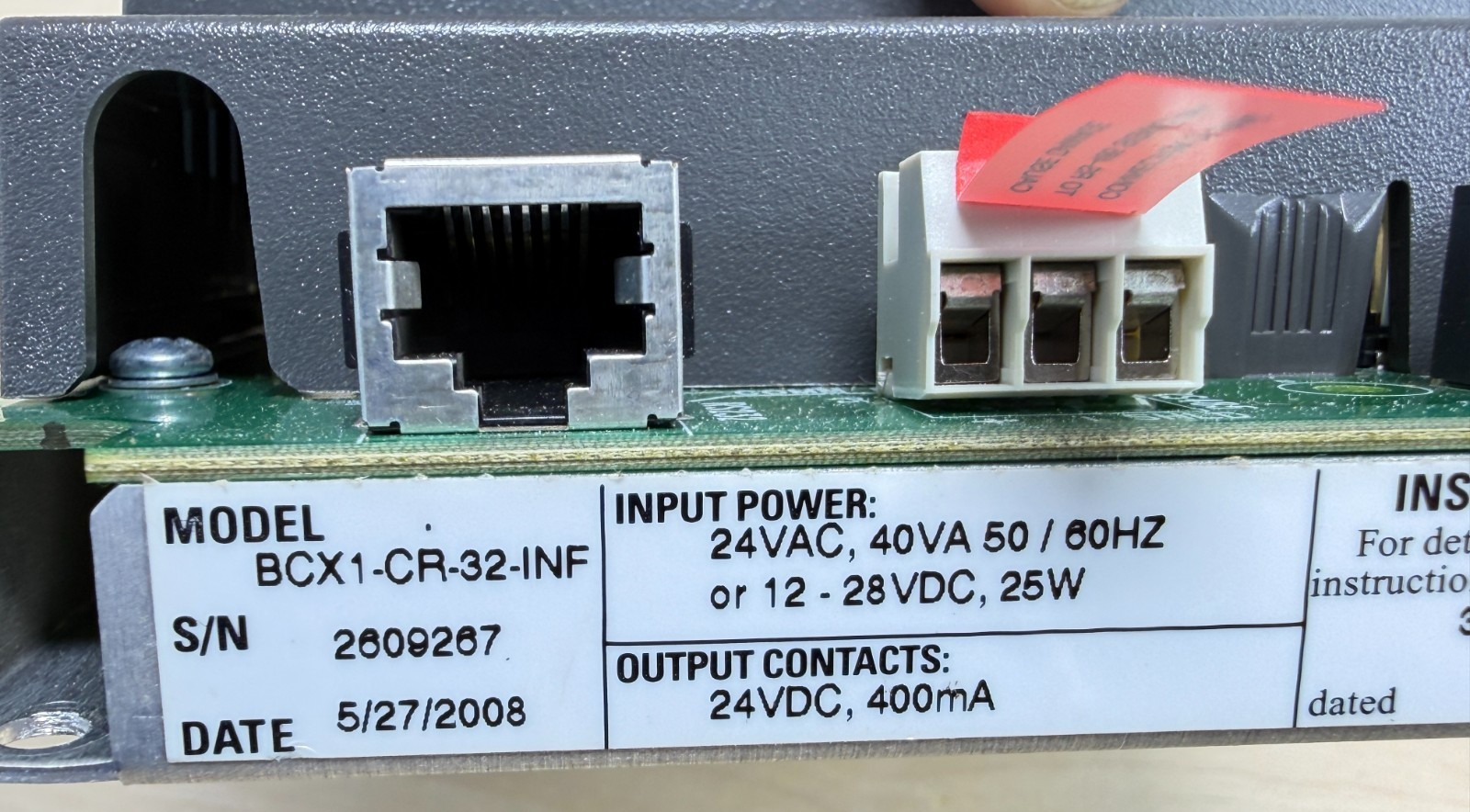 Andover Continuum BCX1-CR-32-INF Controller
