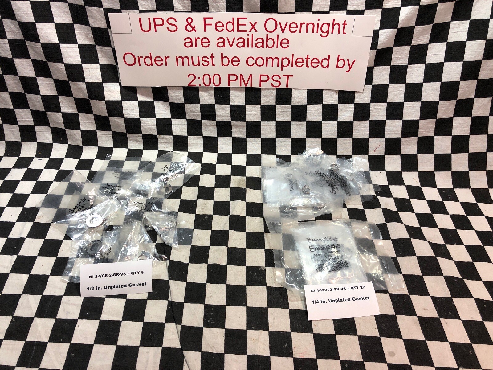Lot Of 36 SWAGELOK Gasket, NI-4-VCR-2-GR-VS & NI-8-VCR-2-GR-VS, ShipSameDay#E62