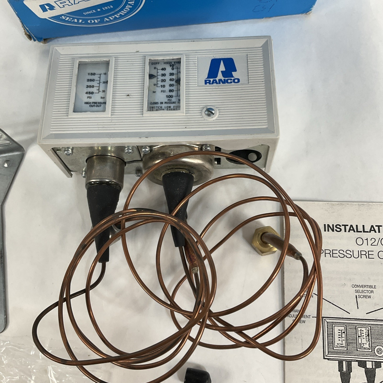 Ranco O12-4834 Dual Pressure Control With Capillary & Flare Nuts Controller