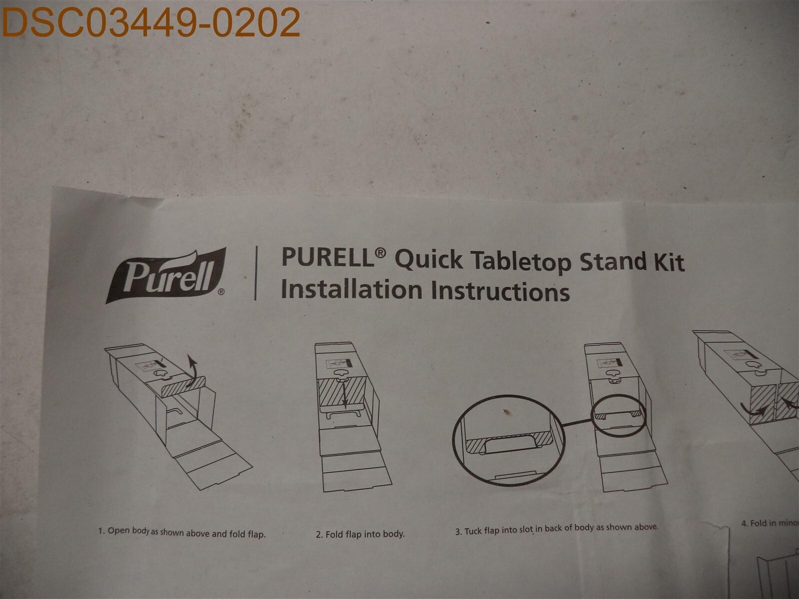 Purell Quick Tabletop Stand Kit w/ Two Bags (L)WM0142BA