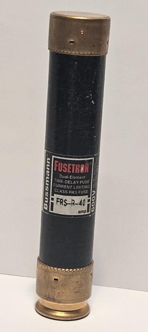 Bussmann FRS-R-40 Fusetron Fuse 40A 600V Class RK5 Dual Element Time Delay