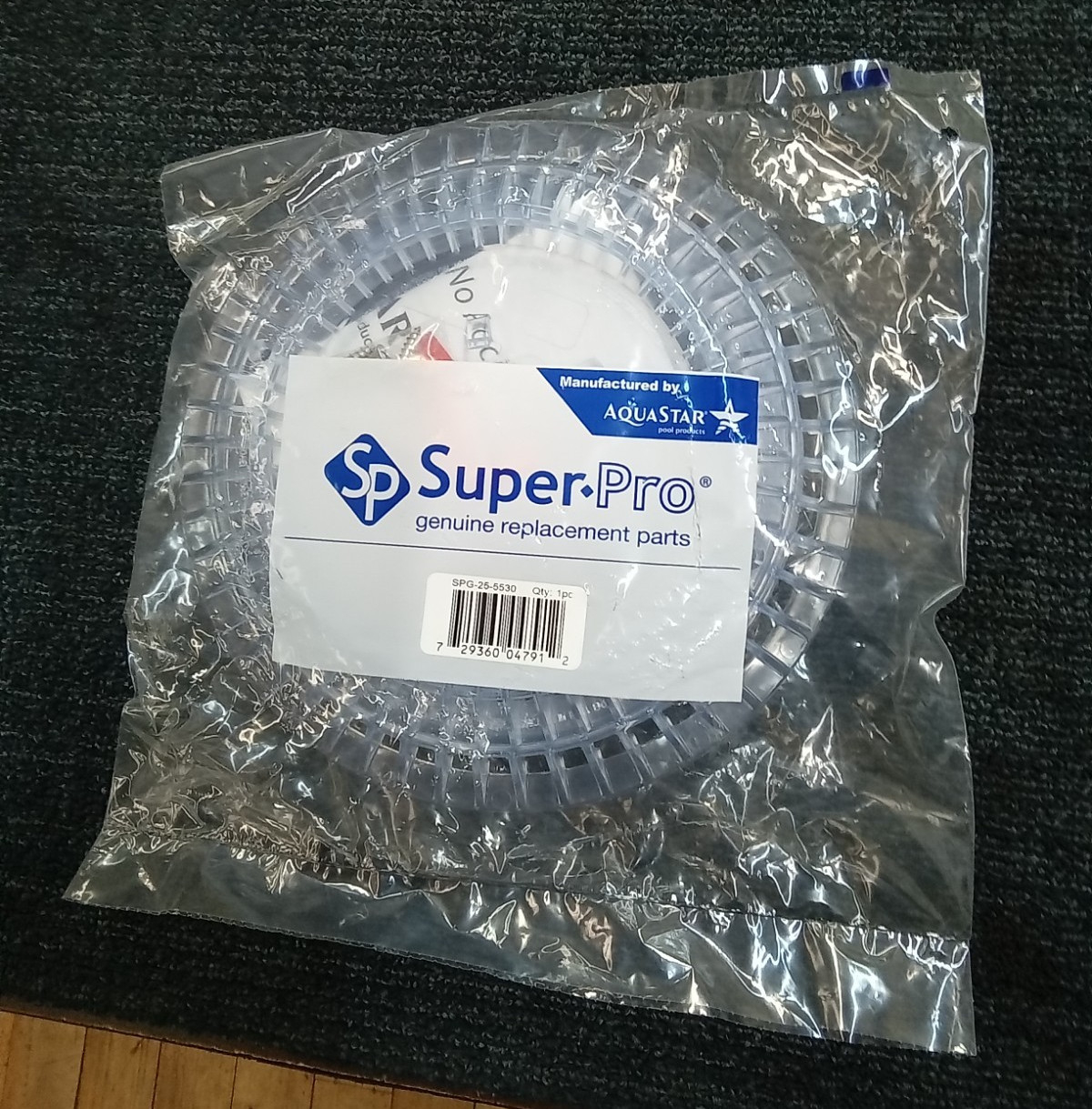 Aquastar Super Pro 8″ Round Pebbletop Clear Model CC8100 SPG-25-5530 New