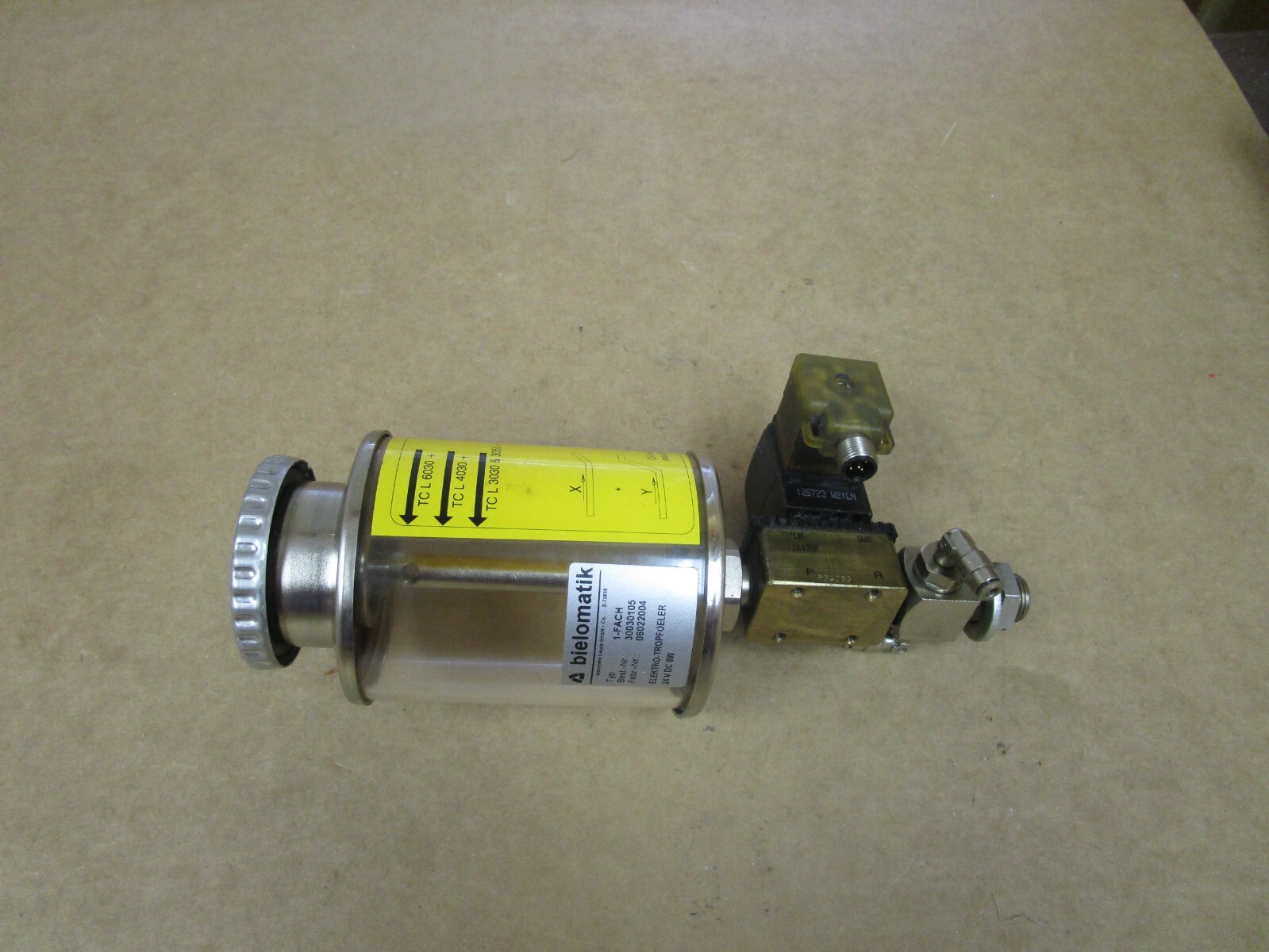 BIELOMATIK ELECTRIC DRIP FEED OILER 1-FACH 24Vdc 8W WATT