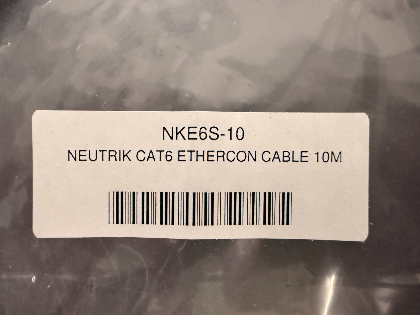 Neutrik 33′ Cat6 26AWG Snagless Unshield (S/FTP) 650MHz Ethercon Cable NKE6S-10