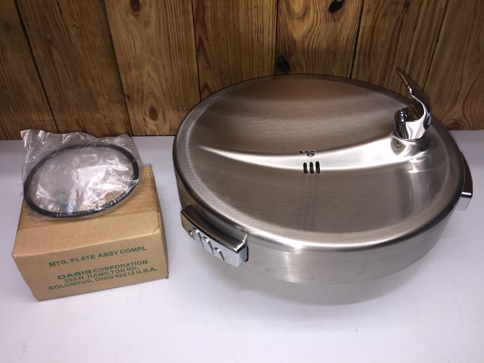 Oasis Stainless Steel Wall-Mounted Drinking Water Fountain with seal & hardware