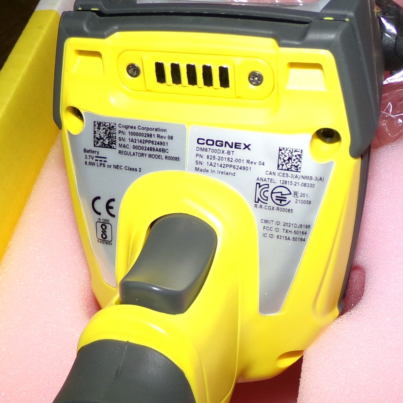 Cognex DataMan 8700 Bluetooth Handheld Barcode Reader DM8700DX-BT (Dead BATTERY)